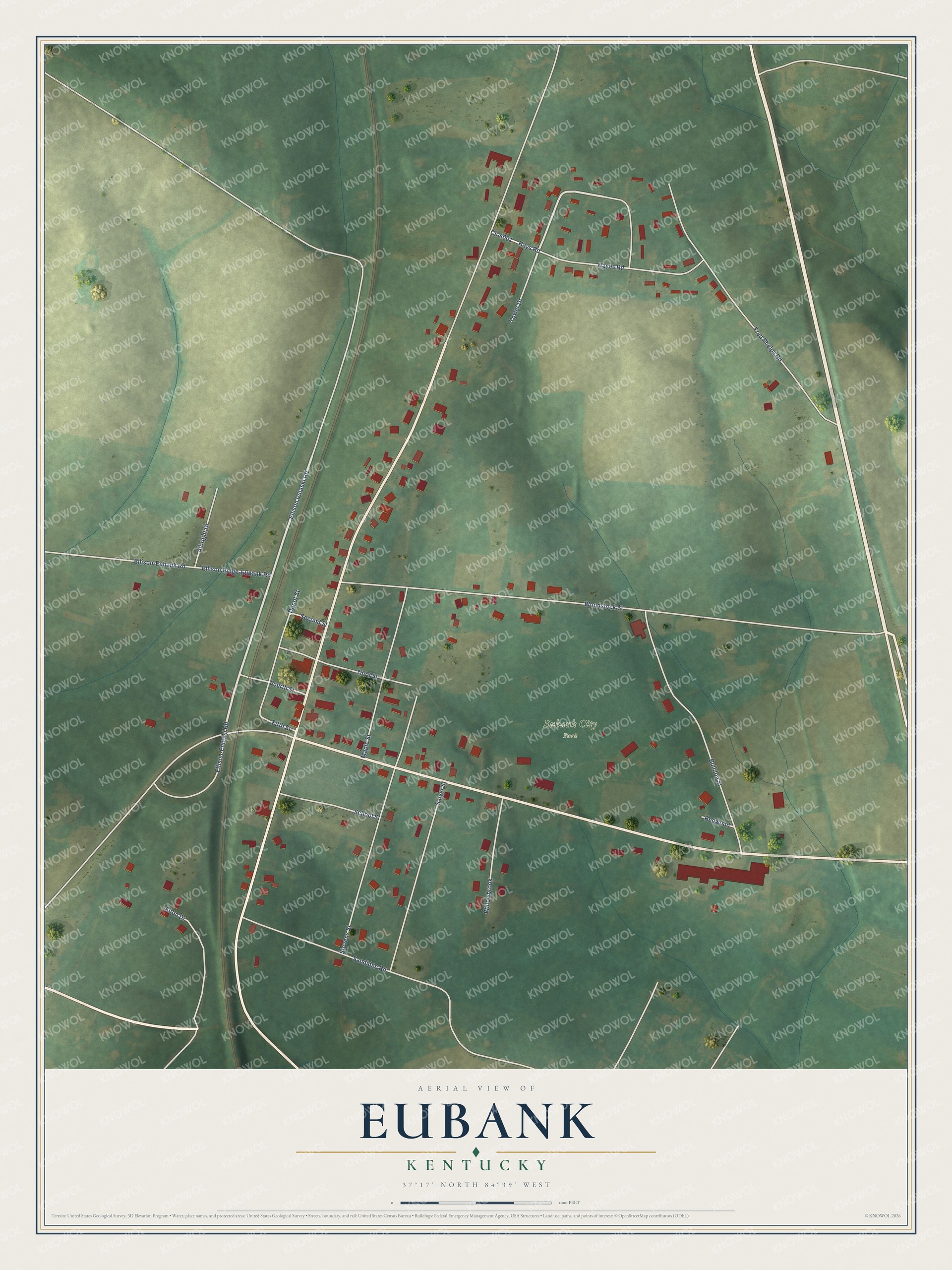 Watermarked full-map preview of Eubank, Kentucky
