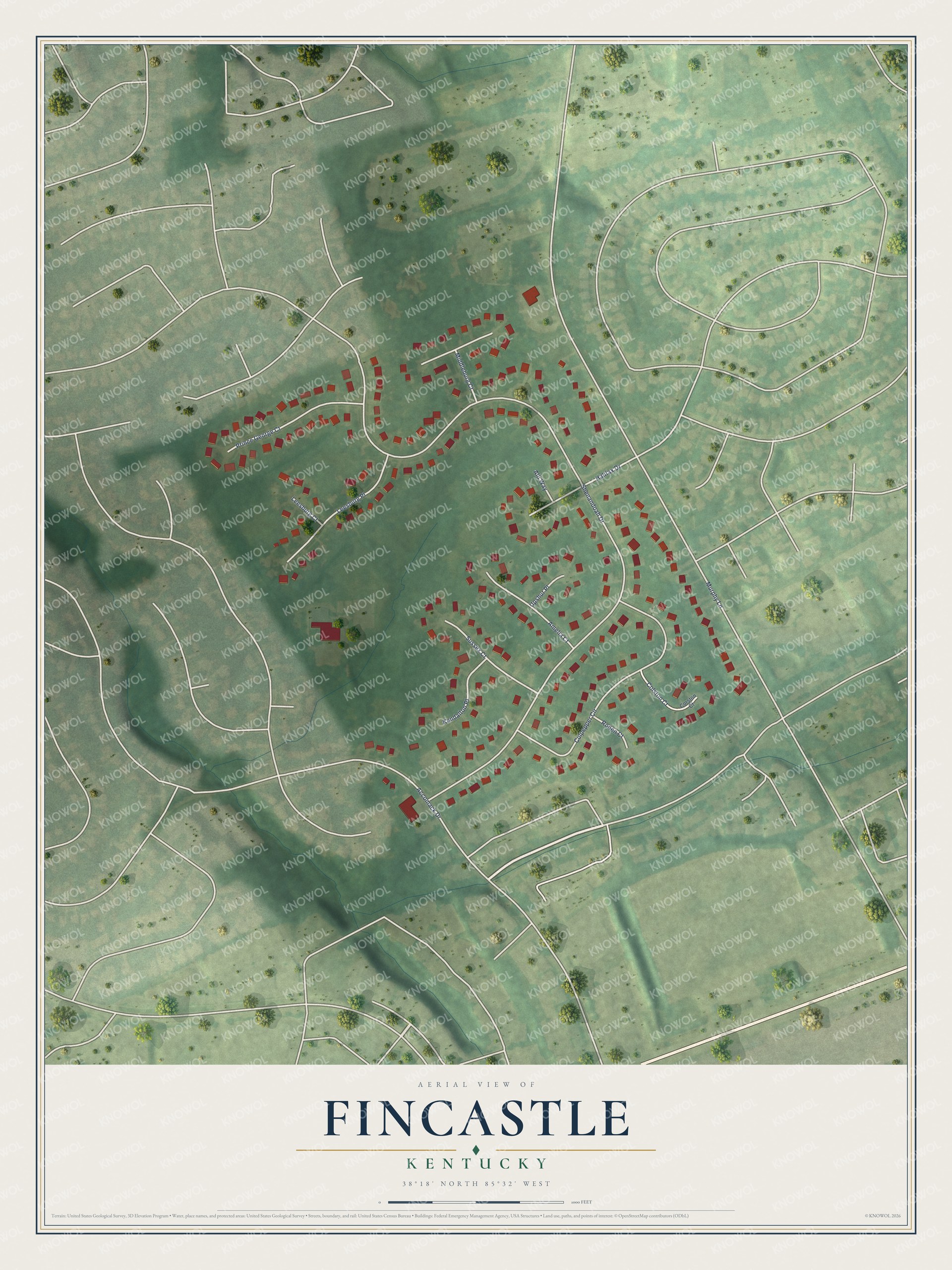 Watermarked full-map preview of Fincastle, Kentucky