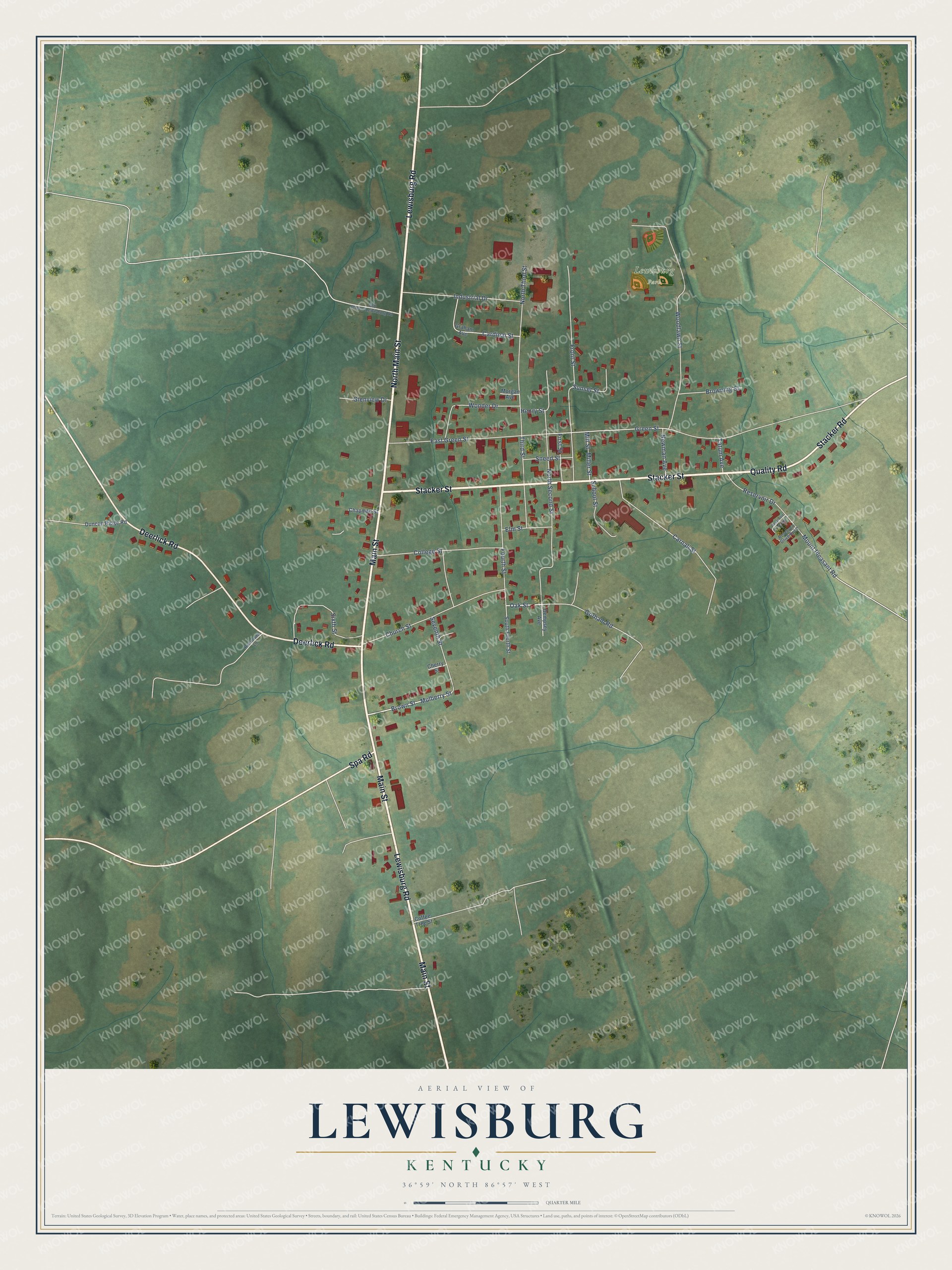 Watermarked full-map preview of Lewisburg, Kentucky