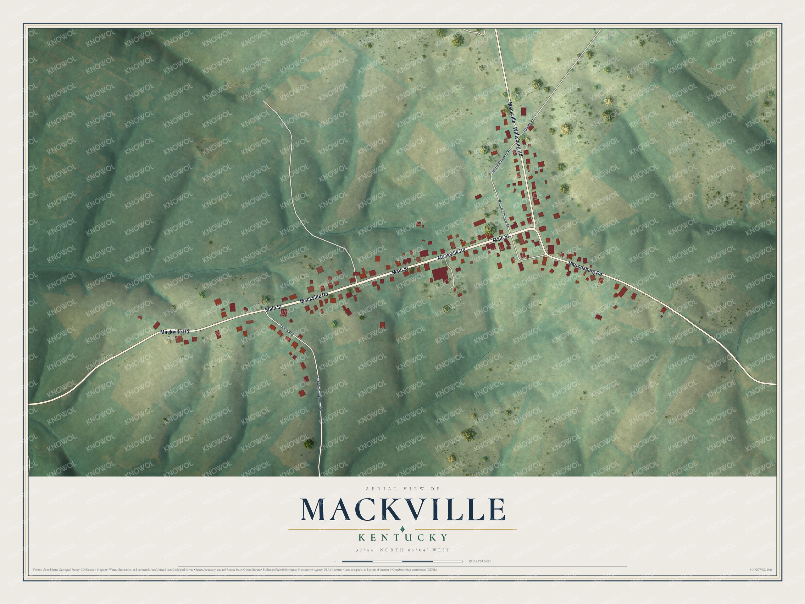 Watermarked full-map preview of Mackville, Kentucky