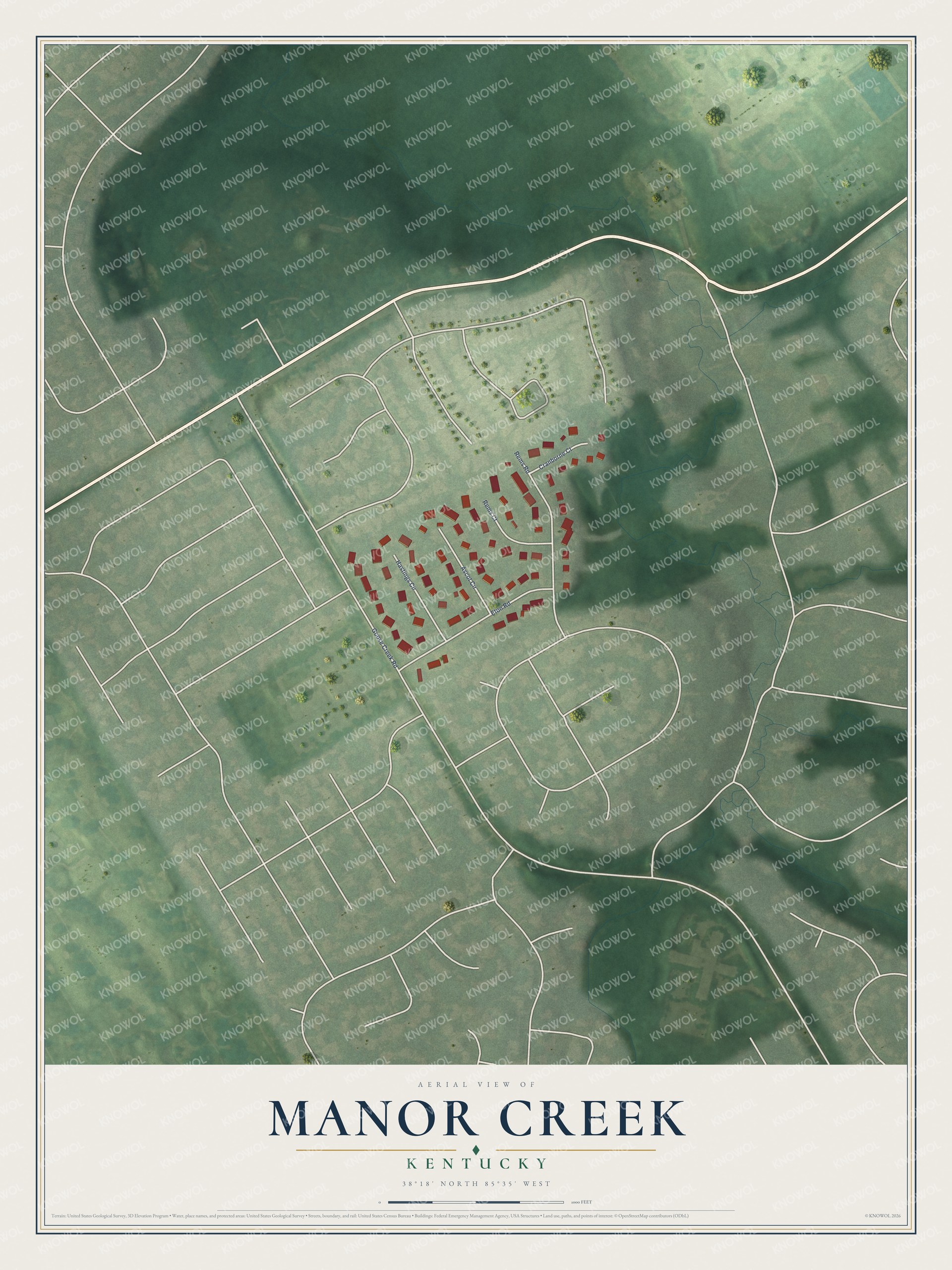 Watermarked full-map preview of Manor Creek, Kentucky