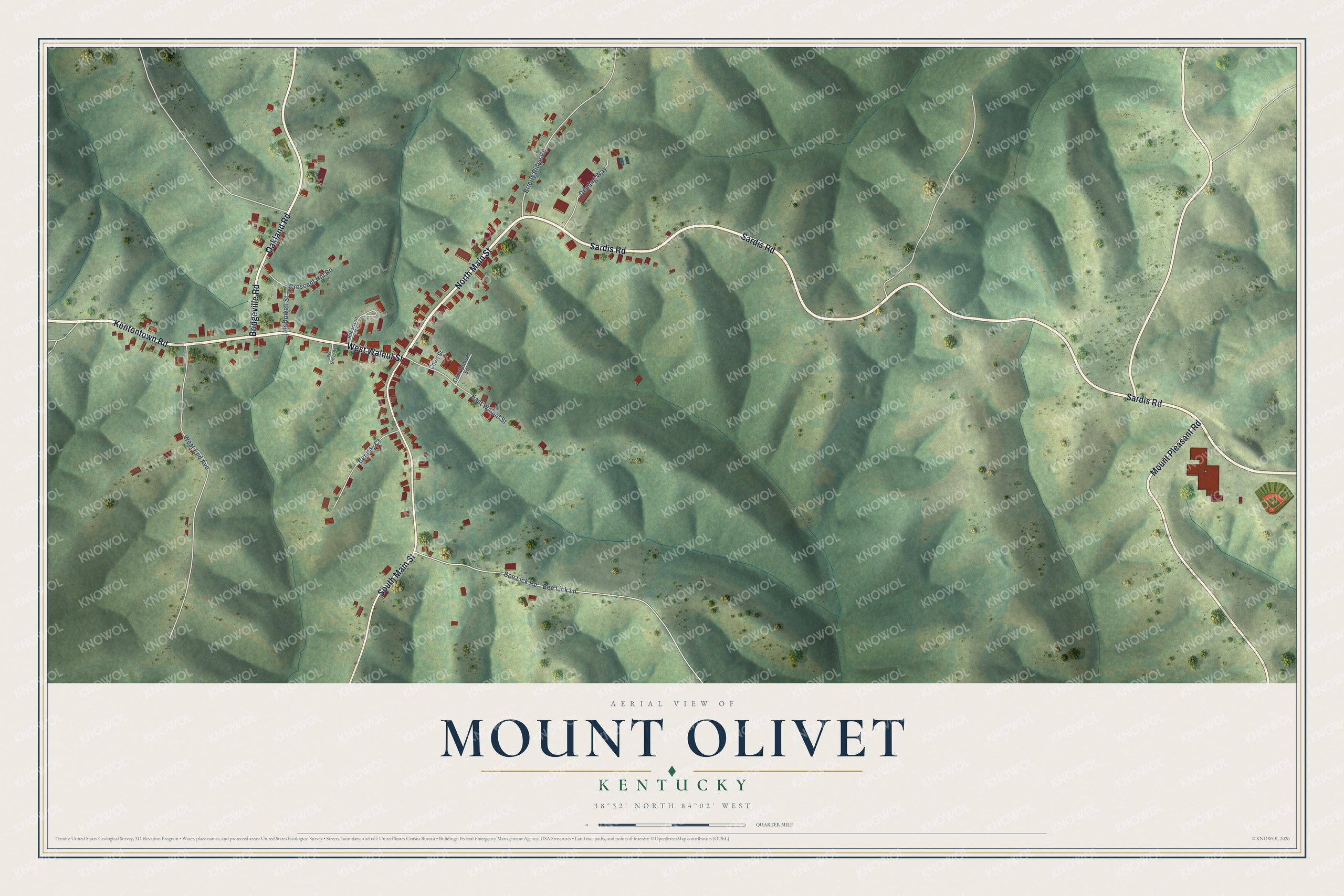 Watermarked full-map preview of Mount Olivet, Kentucky