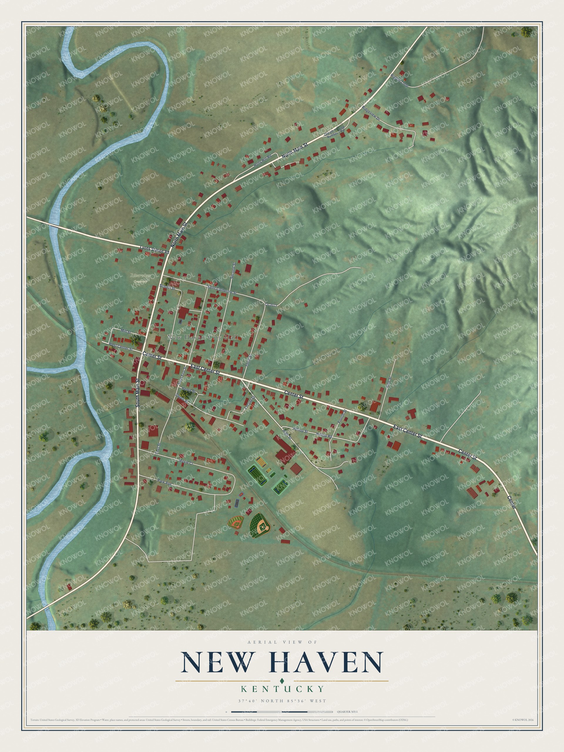 Watermarked full-map preview of New Haven, Kentucky