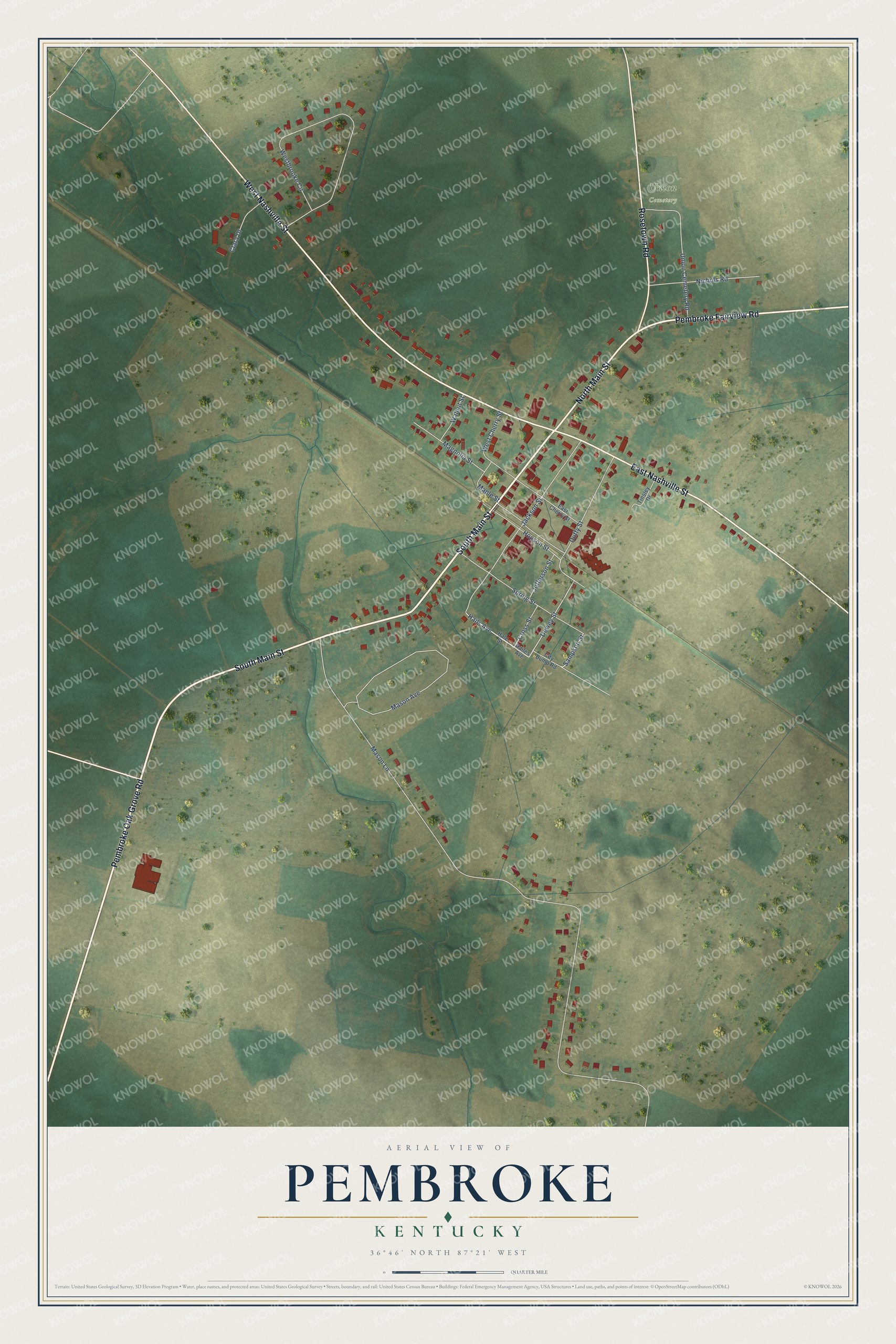 Watermarked full-map preview of Pembroke, Kentucky
