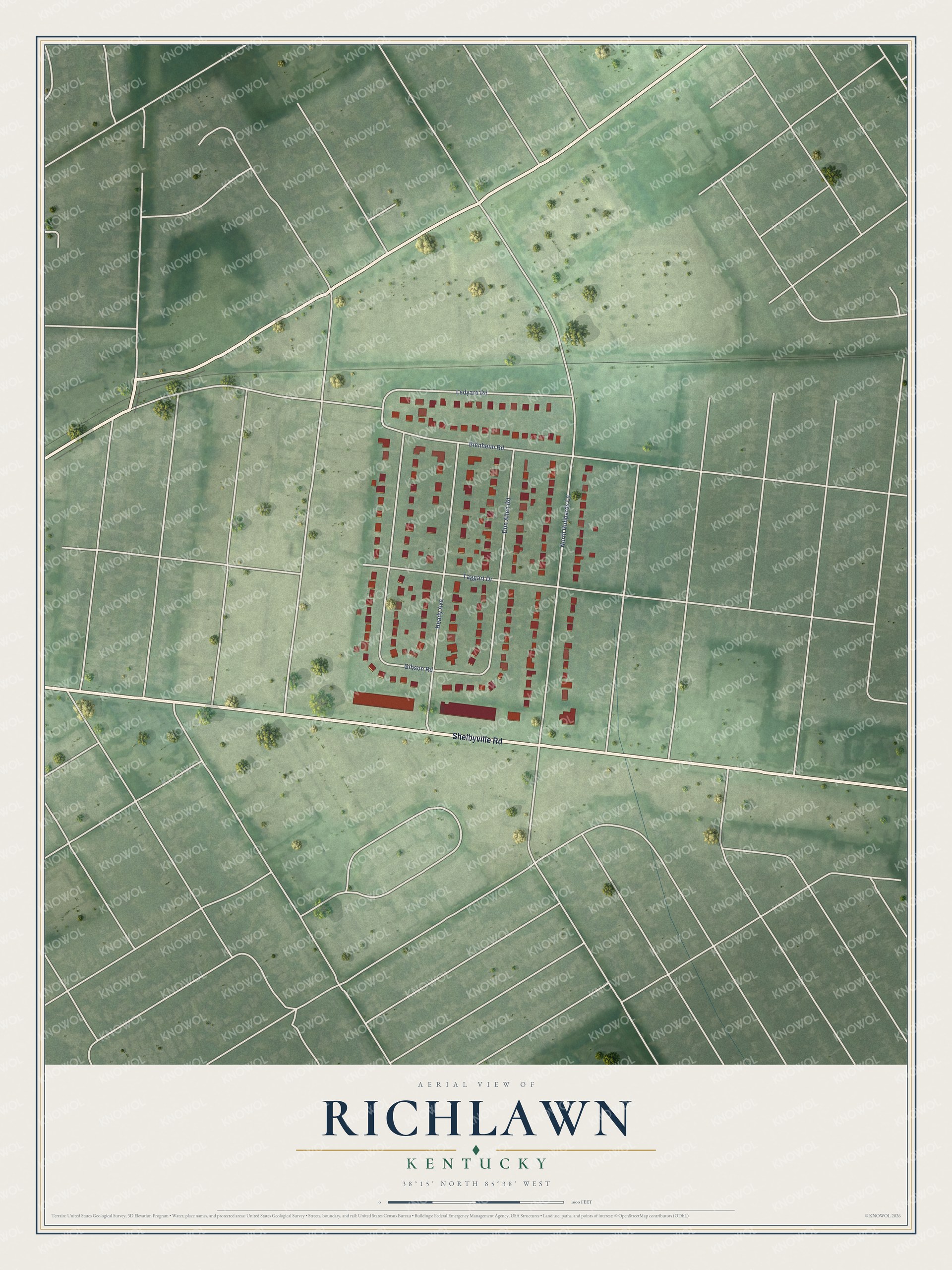 Watermarked full-map preview of Richlawn, Kentucky