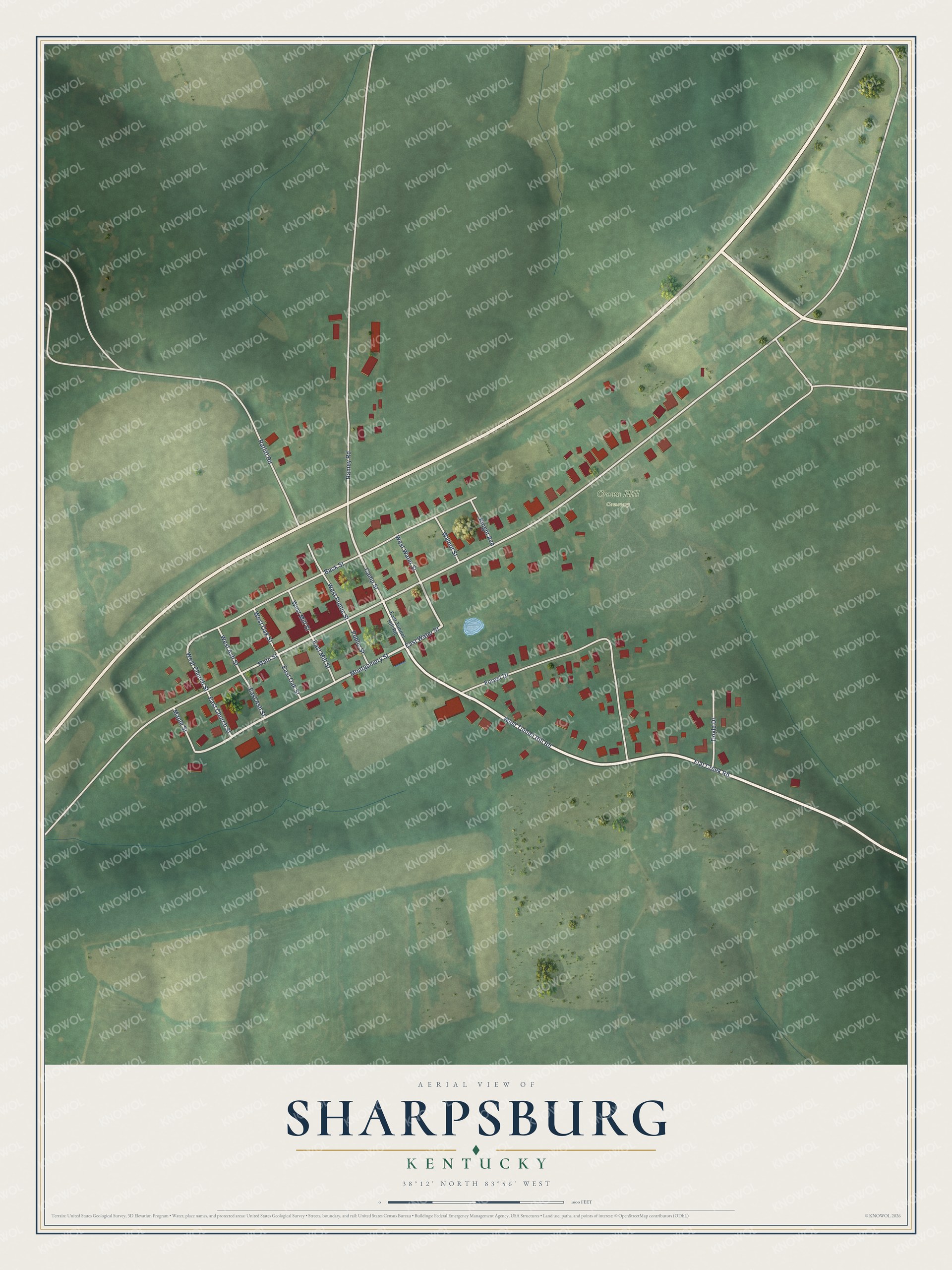 Watermarked full-map preview of Sharpsburg, Kentucky