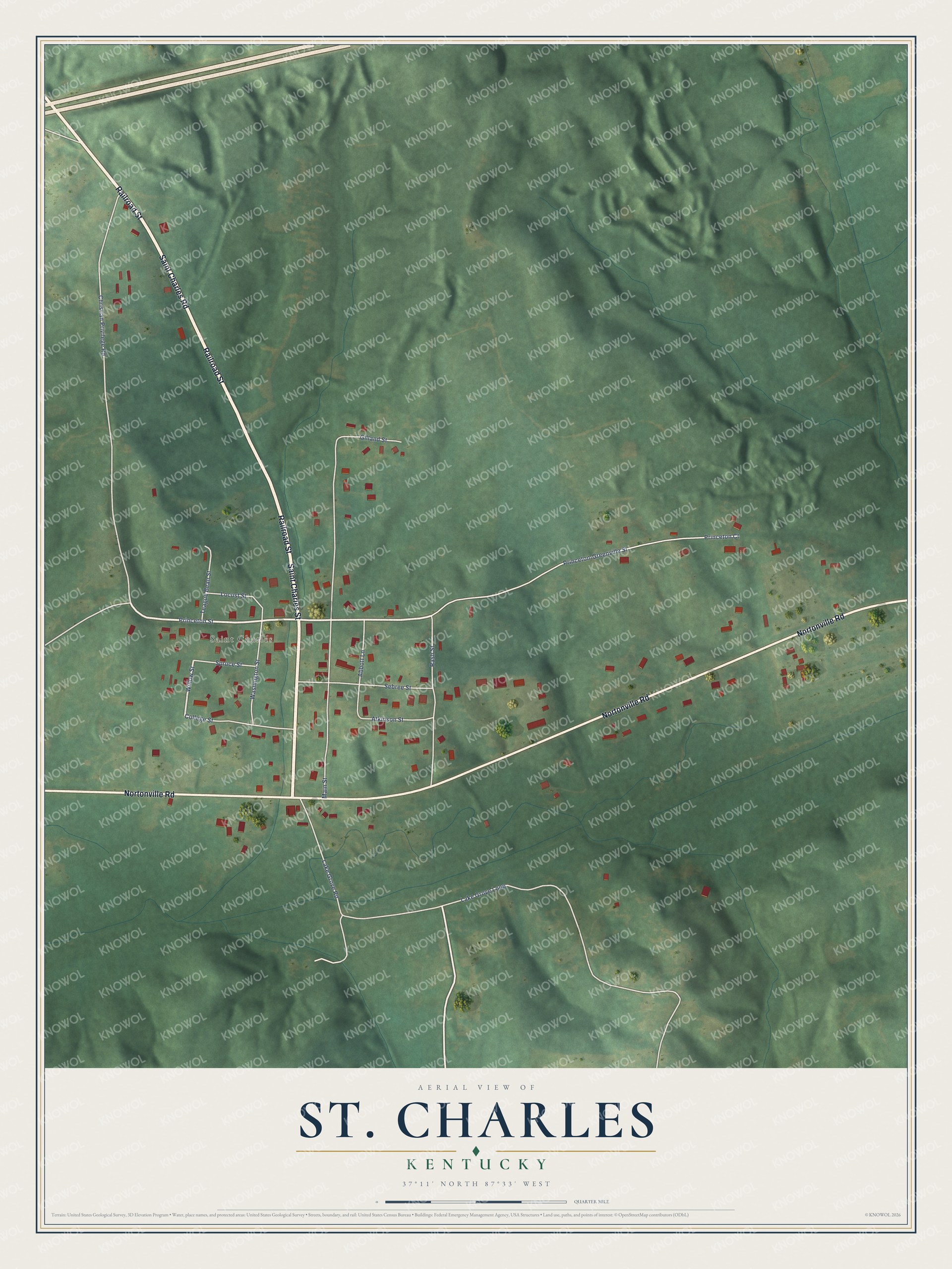 Watermarked full-map preview of St. Charles, Kentucky