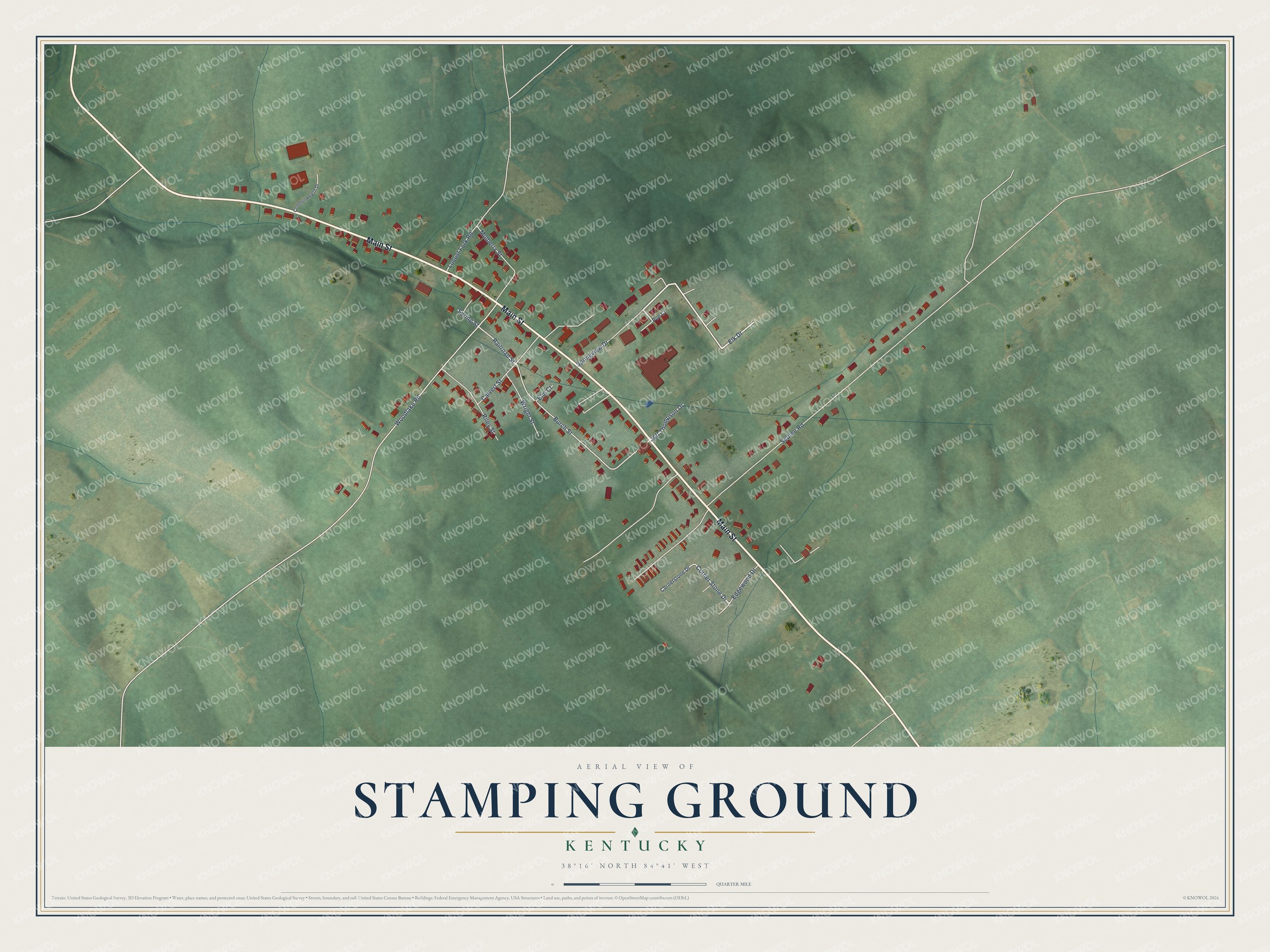 Watermarked full-map preview of Stamping Ground, Kentucky