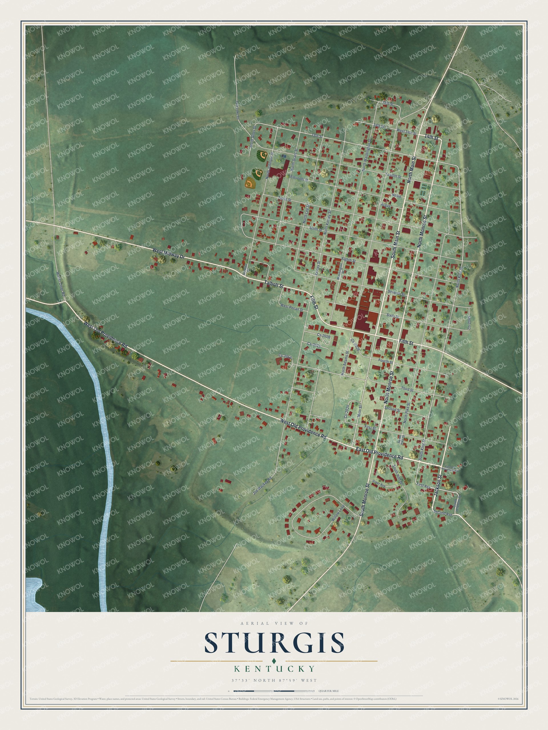 Watermarked full-map preview of Sturgis, Kentucky