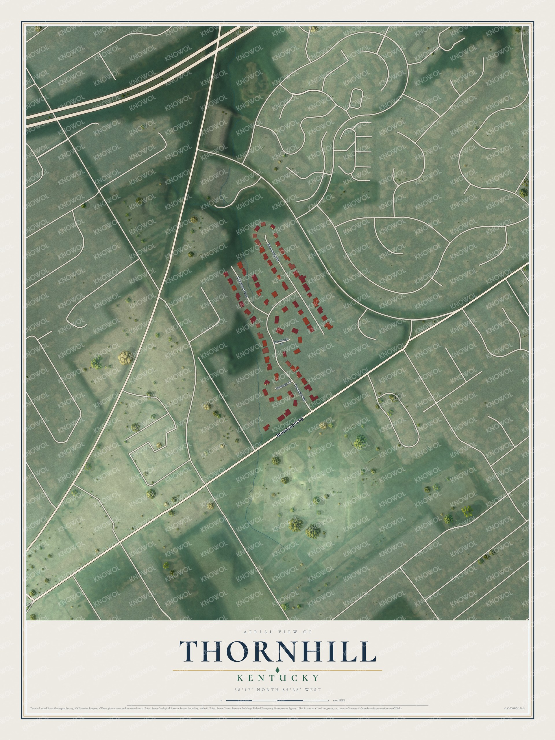 Watermarked full-map preview of Thornhill, Kentucky