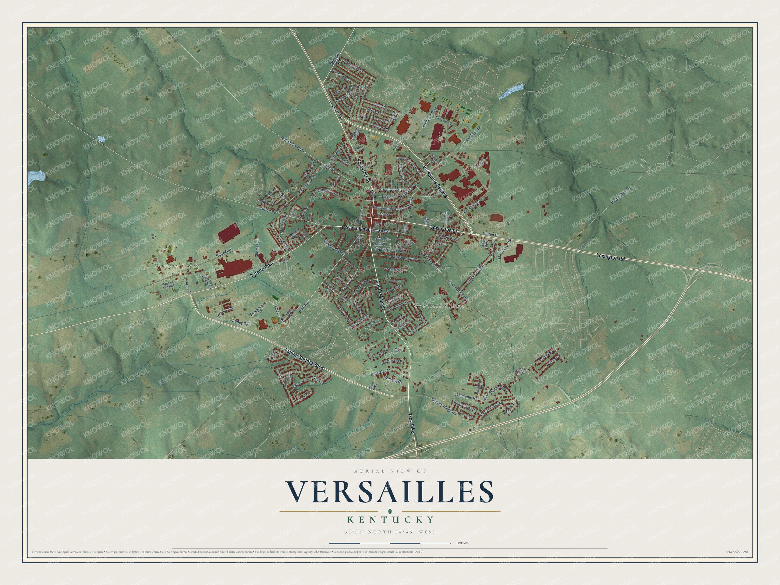 Watermarked full-map preview of Versailles, Kentucky
