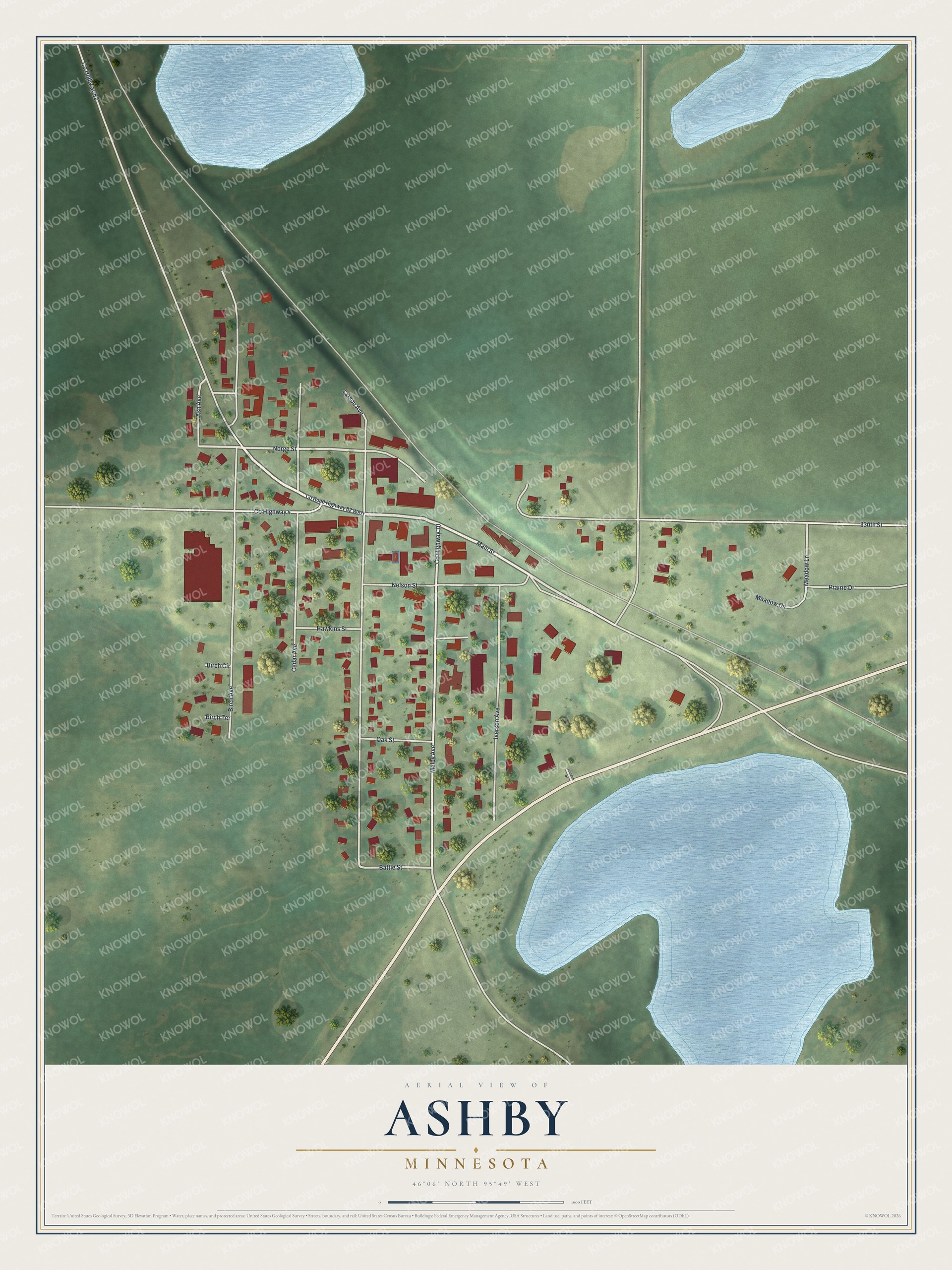 Watermarked full-map preview of Ashby, Minnesota