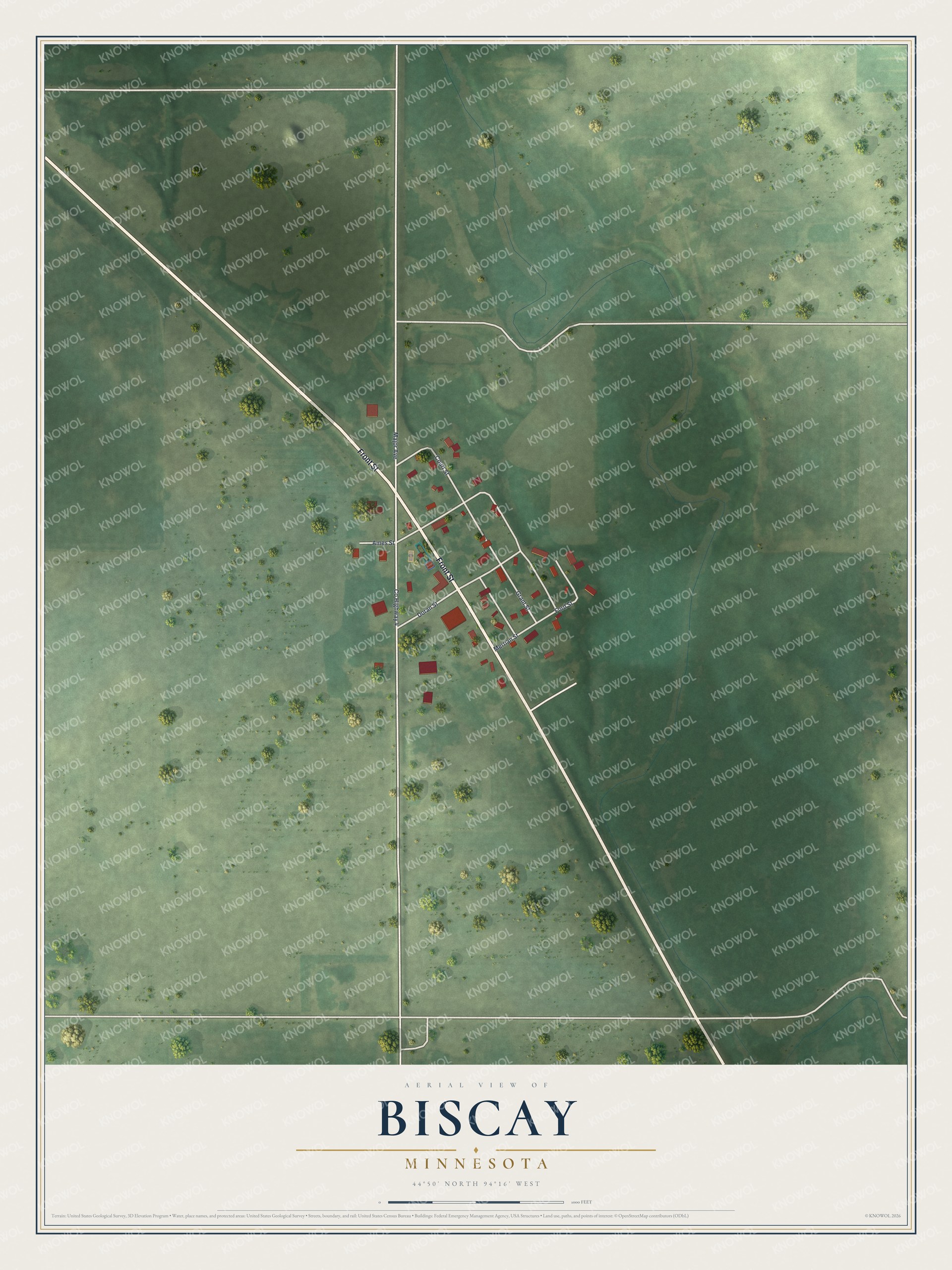 Watermarked full-map preview of Biscay, Minnesota