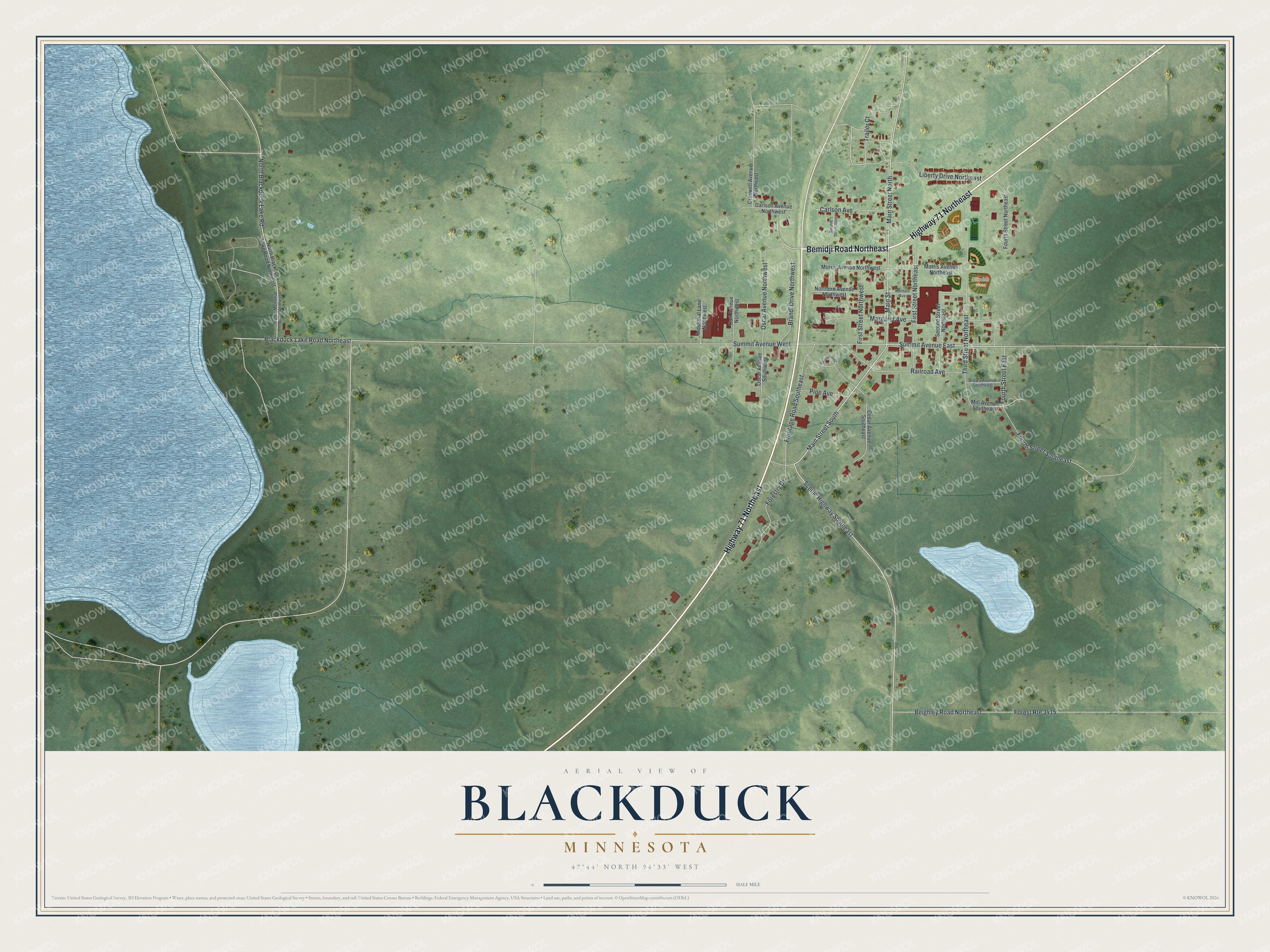 Watermarked full-map preview of Blackduck, Minnesota