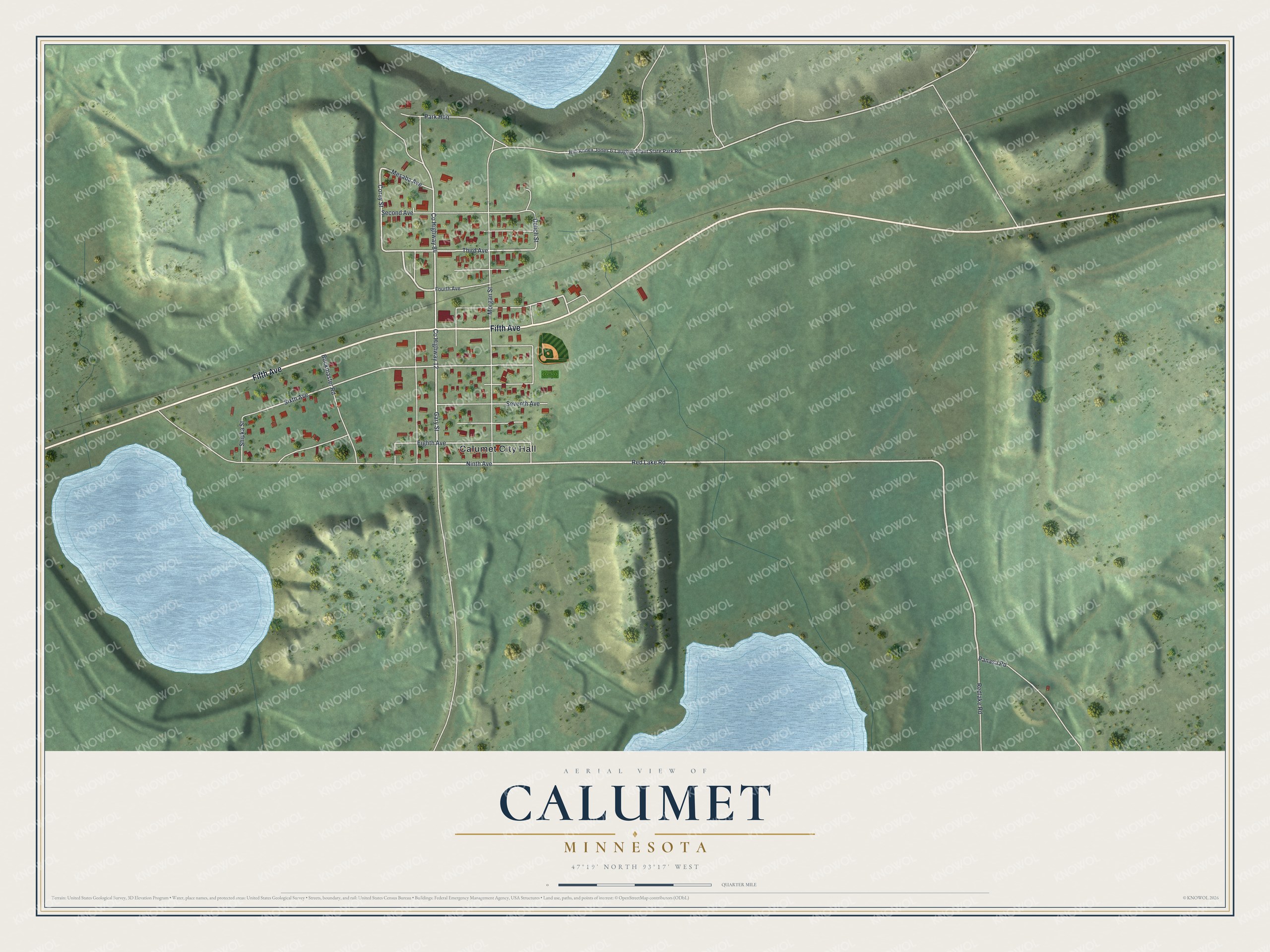 Watermarked full-map preview of Calumet, Minnesota