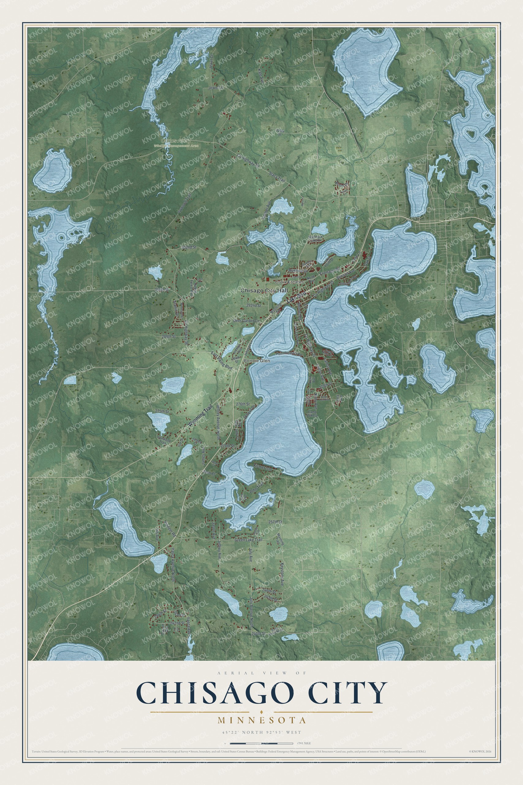 Watermarked full-map preview of Chisago City, Minnesota