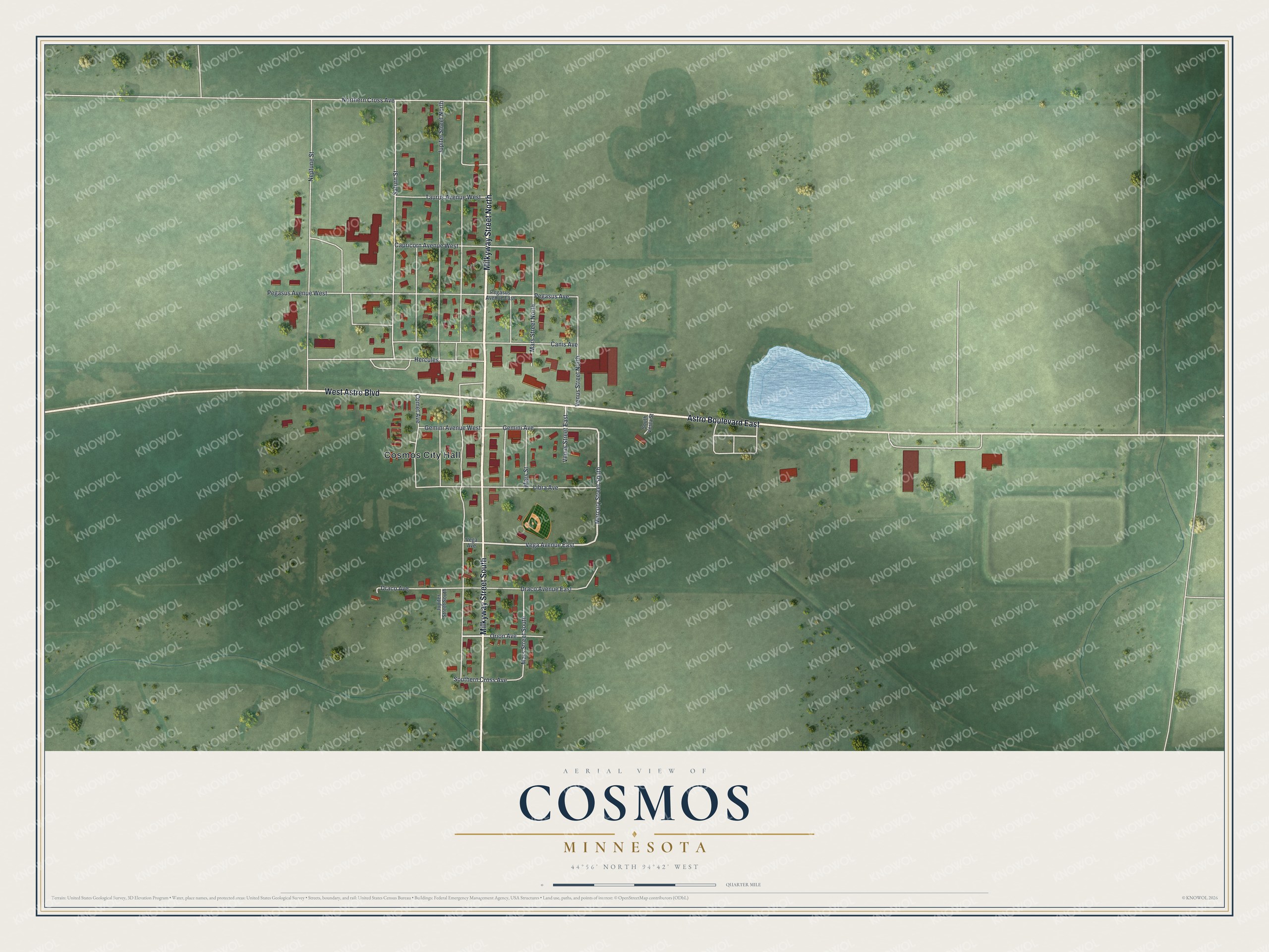 Watermarked full-map preview of Cosmos, Minnesota