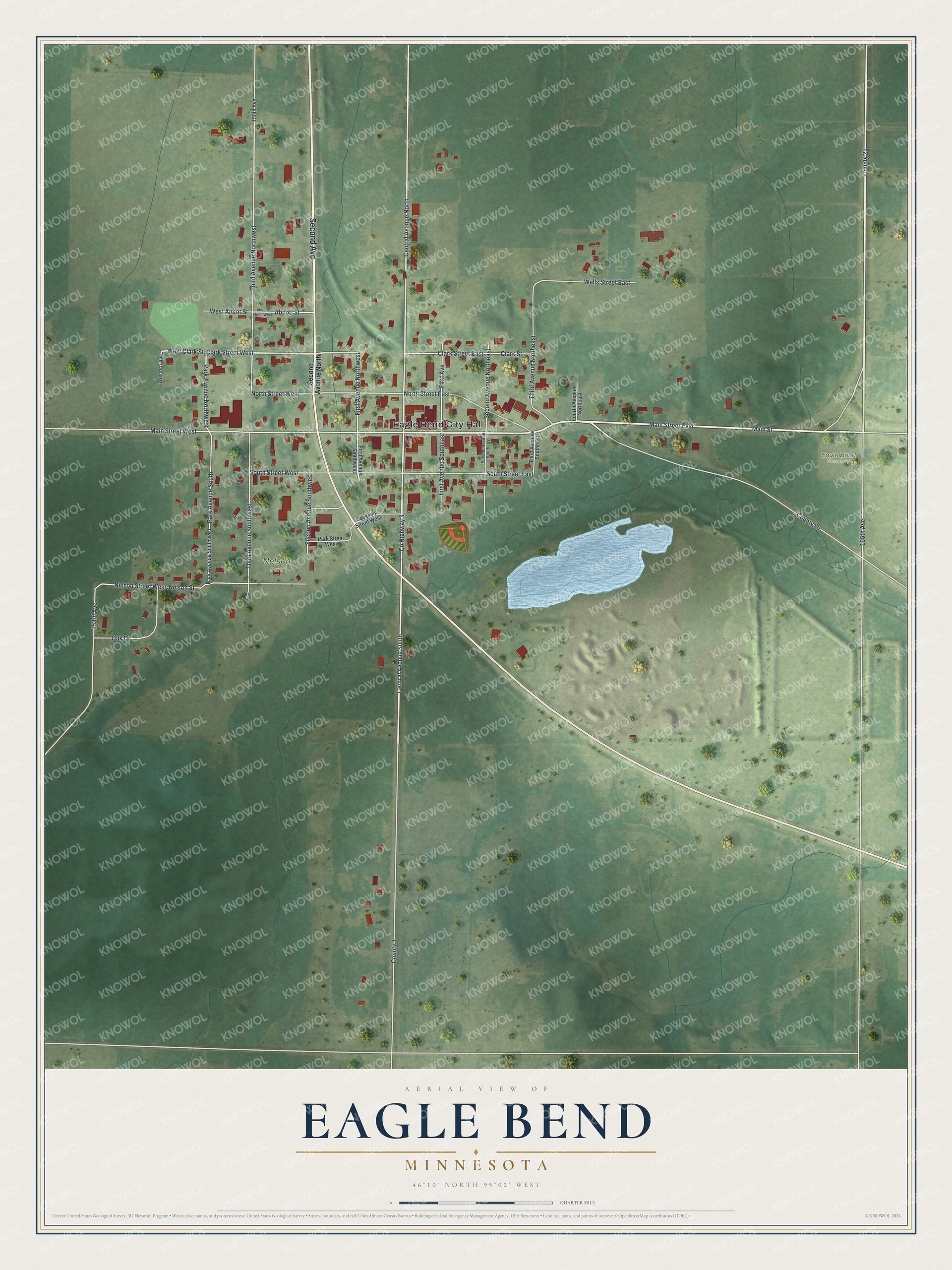 Watermarked full-map preview of Eagle Bend, Minnesota