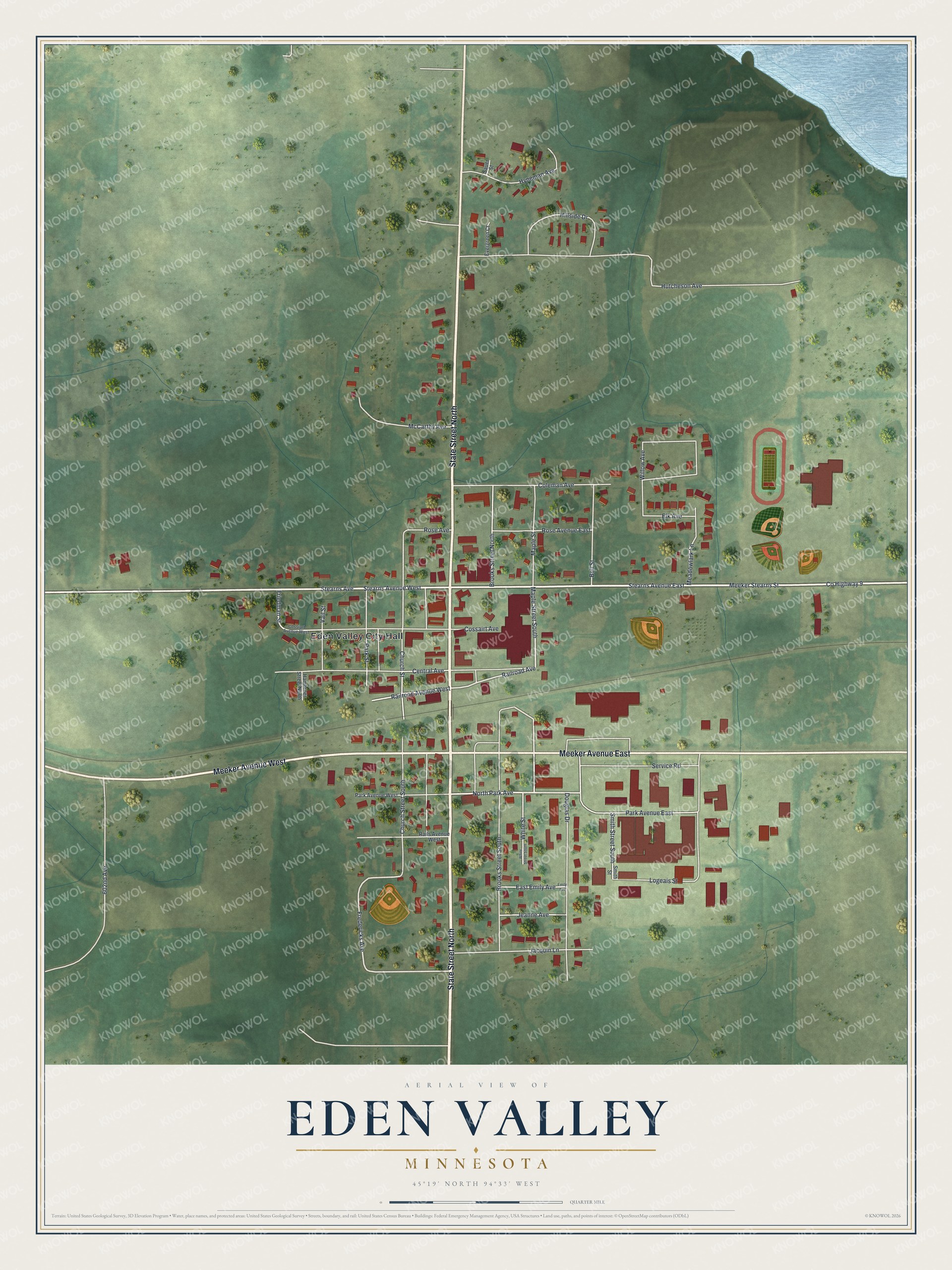 Watermarked full-map preview of Eden Valley, Minnesota