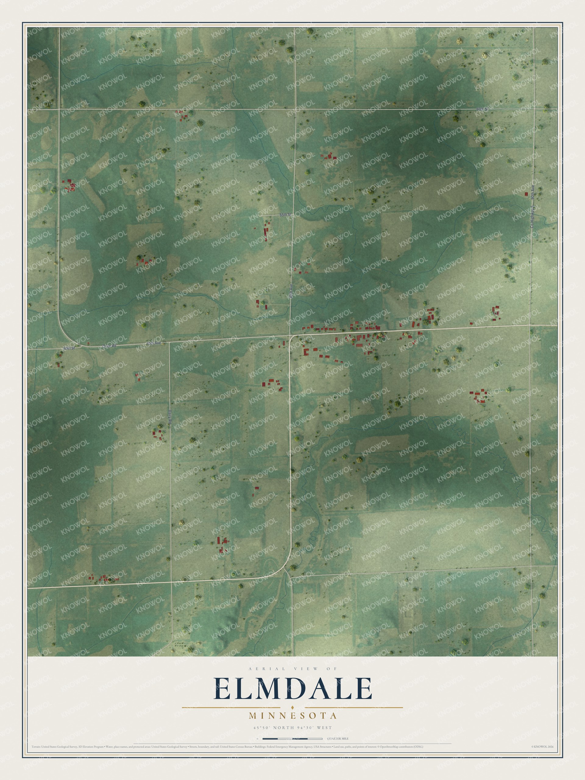 Watermarked full-map preview of Elmdale, Minnesota