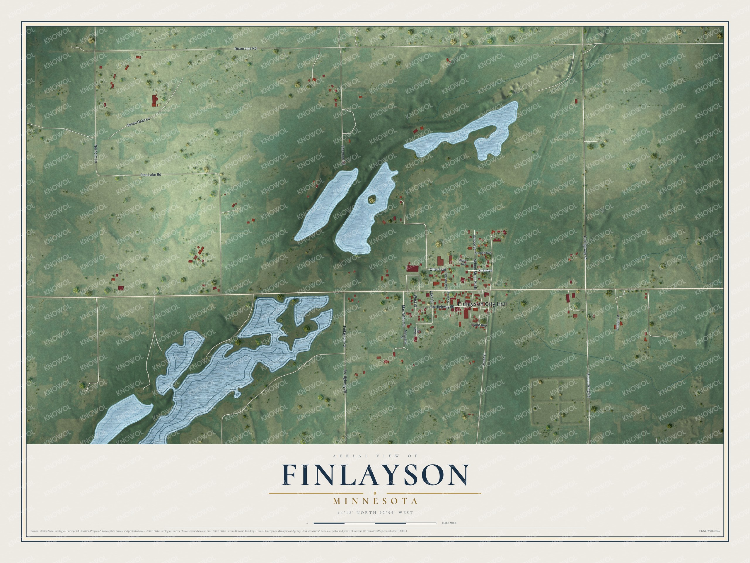 Watermarked full-map preview of Finlayson, Minnesota