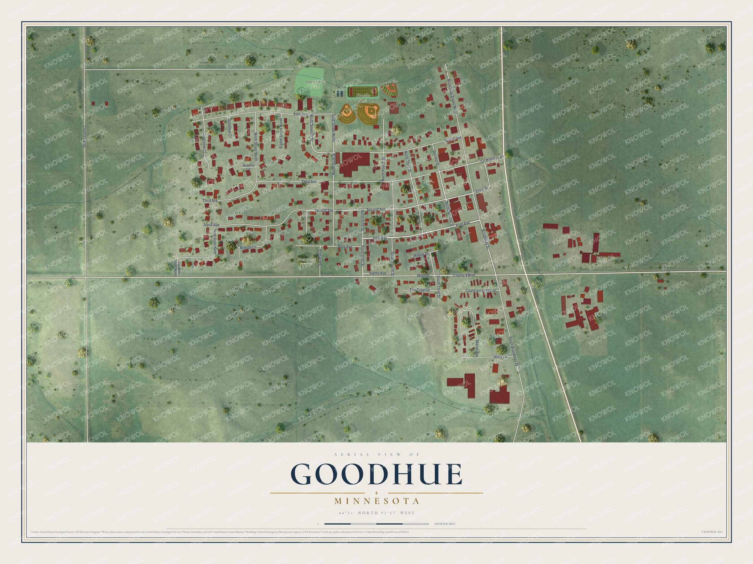 Watermarked full-map preview of Goodhue, Minnesota