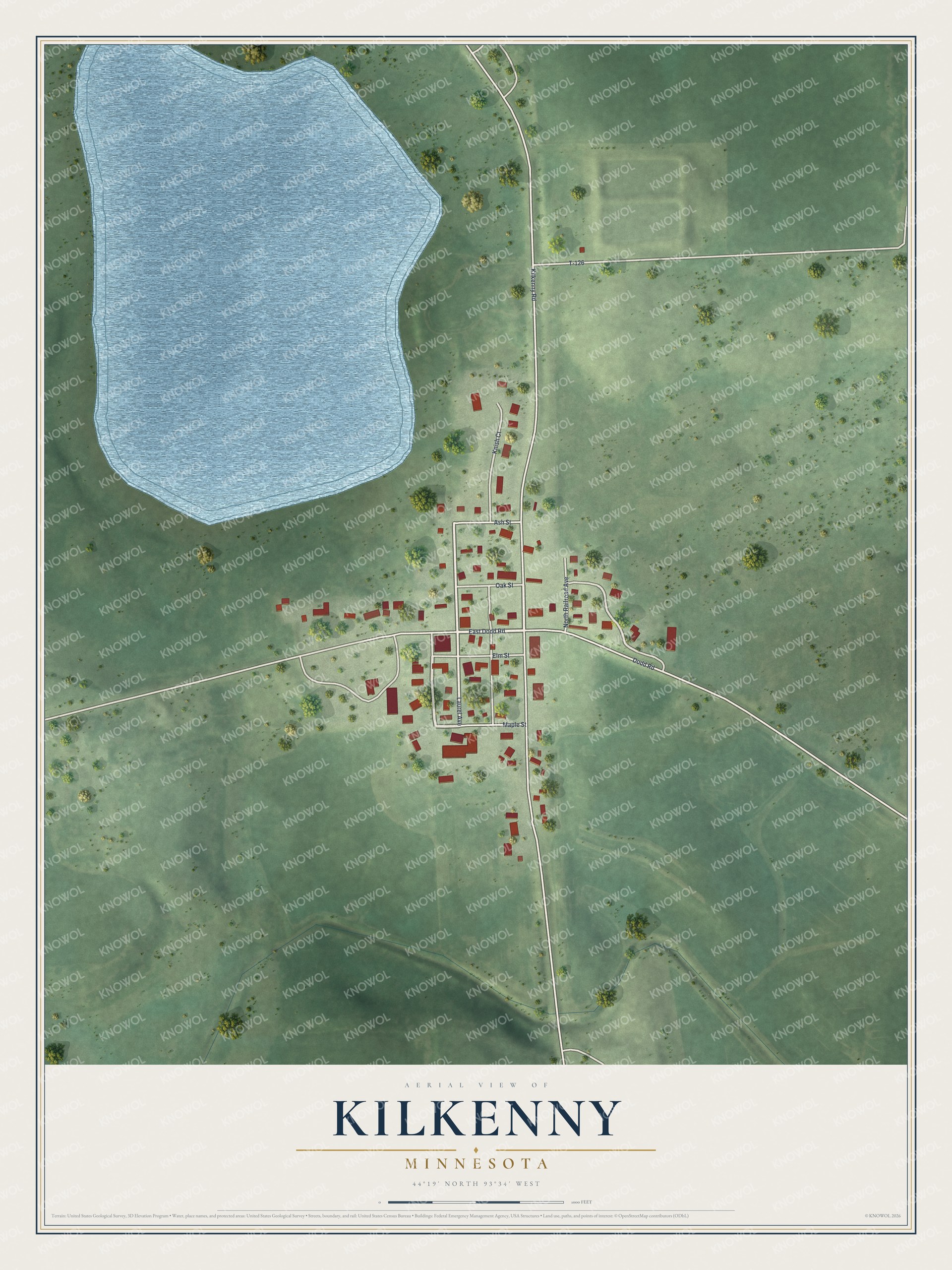 Watermarked full-map preview of Kilkenny, Minnesota