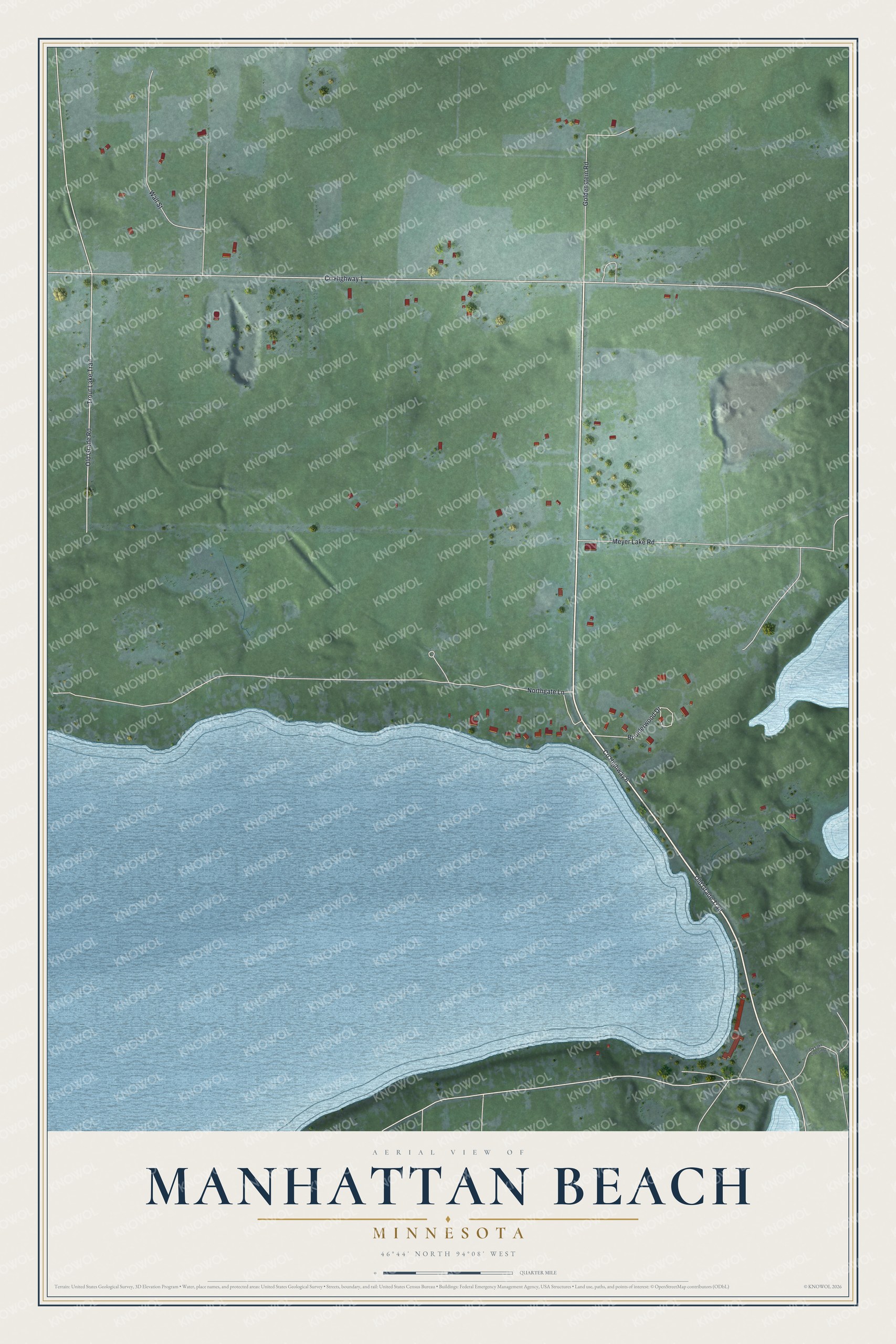 Watermarked full-map preview of Manhattan Beach, Minnesota