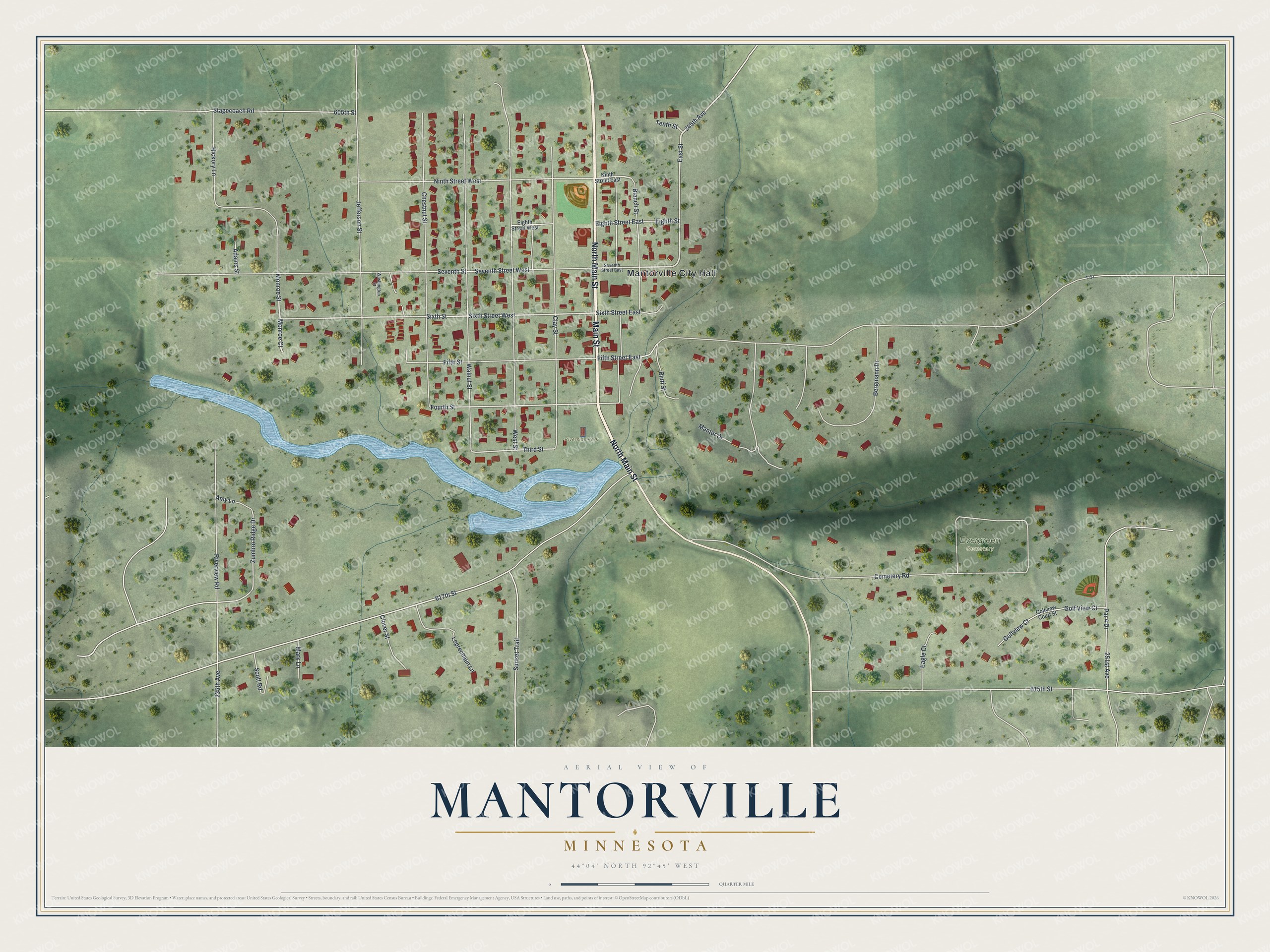 Watermarked full-map preview of Mantorville, Minnesota