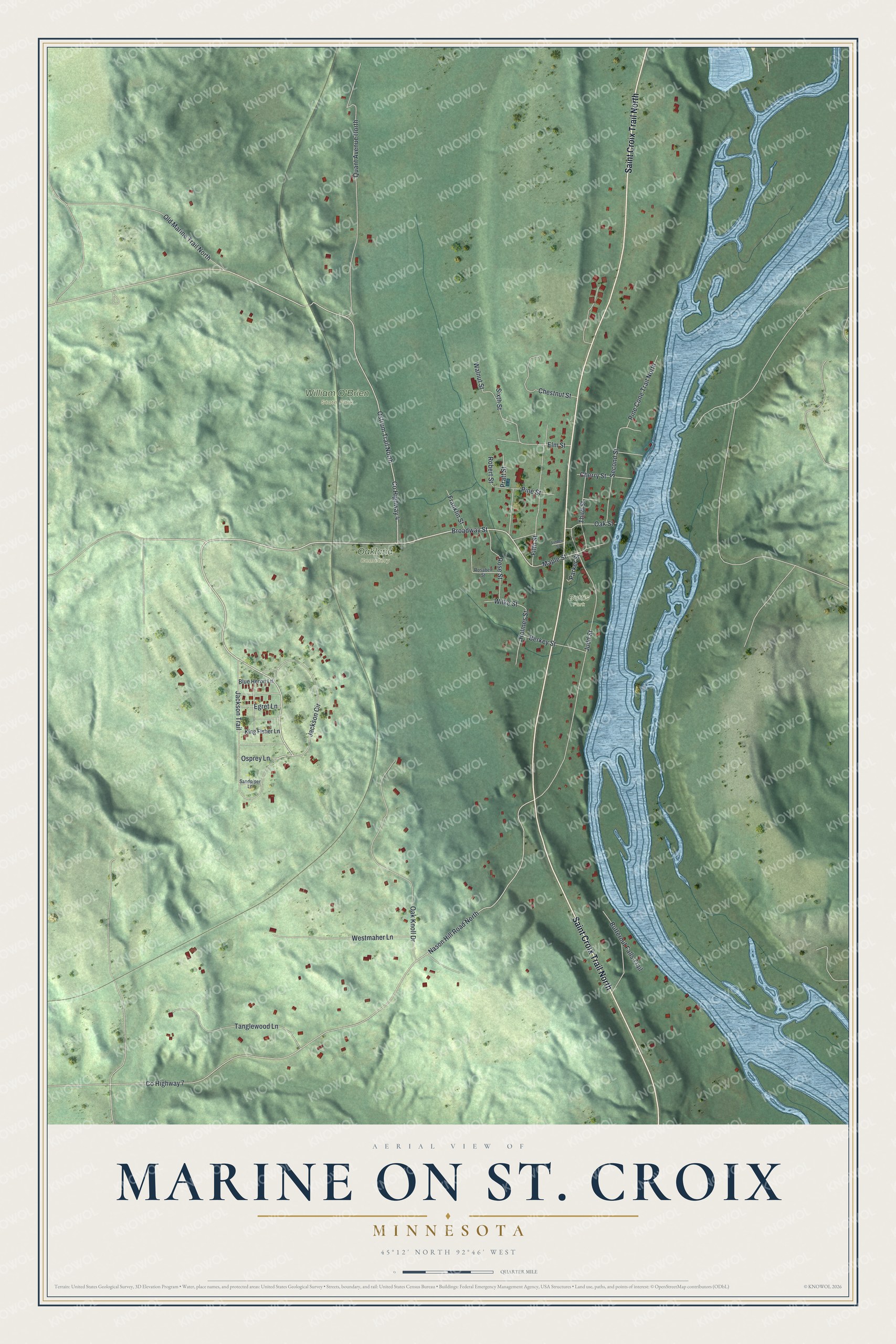 Watermarked full-map preview of Marine on St. Croix, Minnesota