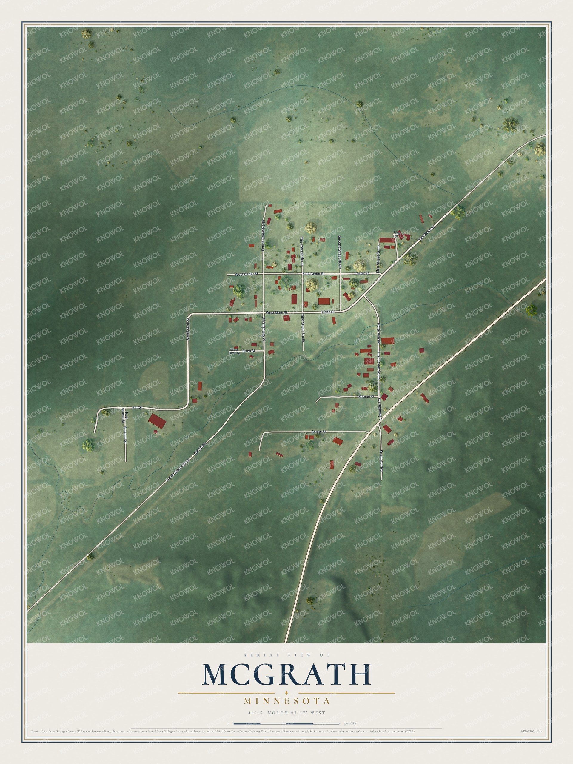 Watermarked full-map preview of McGrath, Minnesota