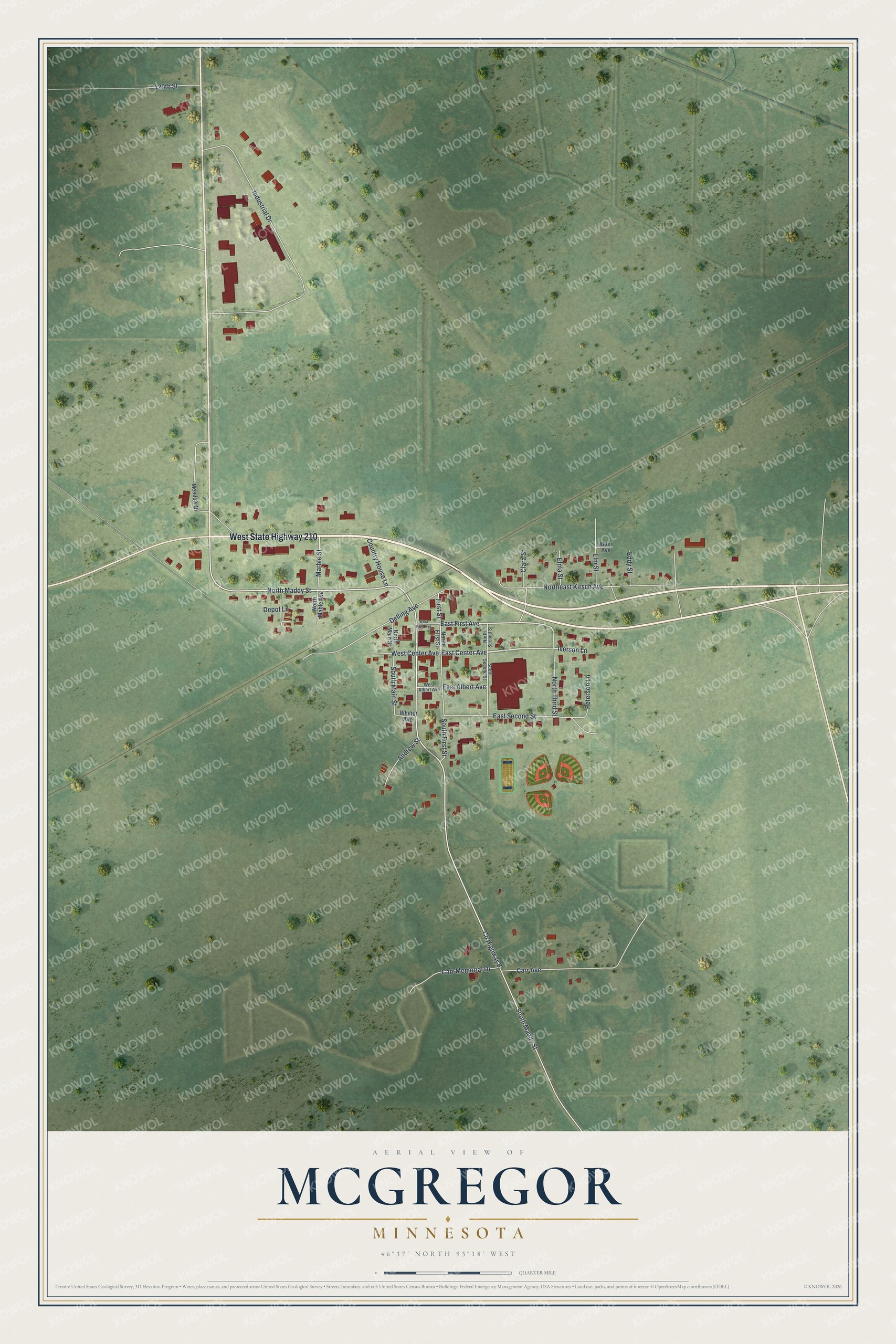 Watermarked full-map preview of McGregor, Minnesota