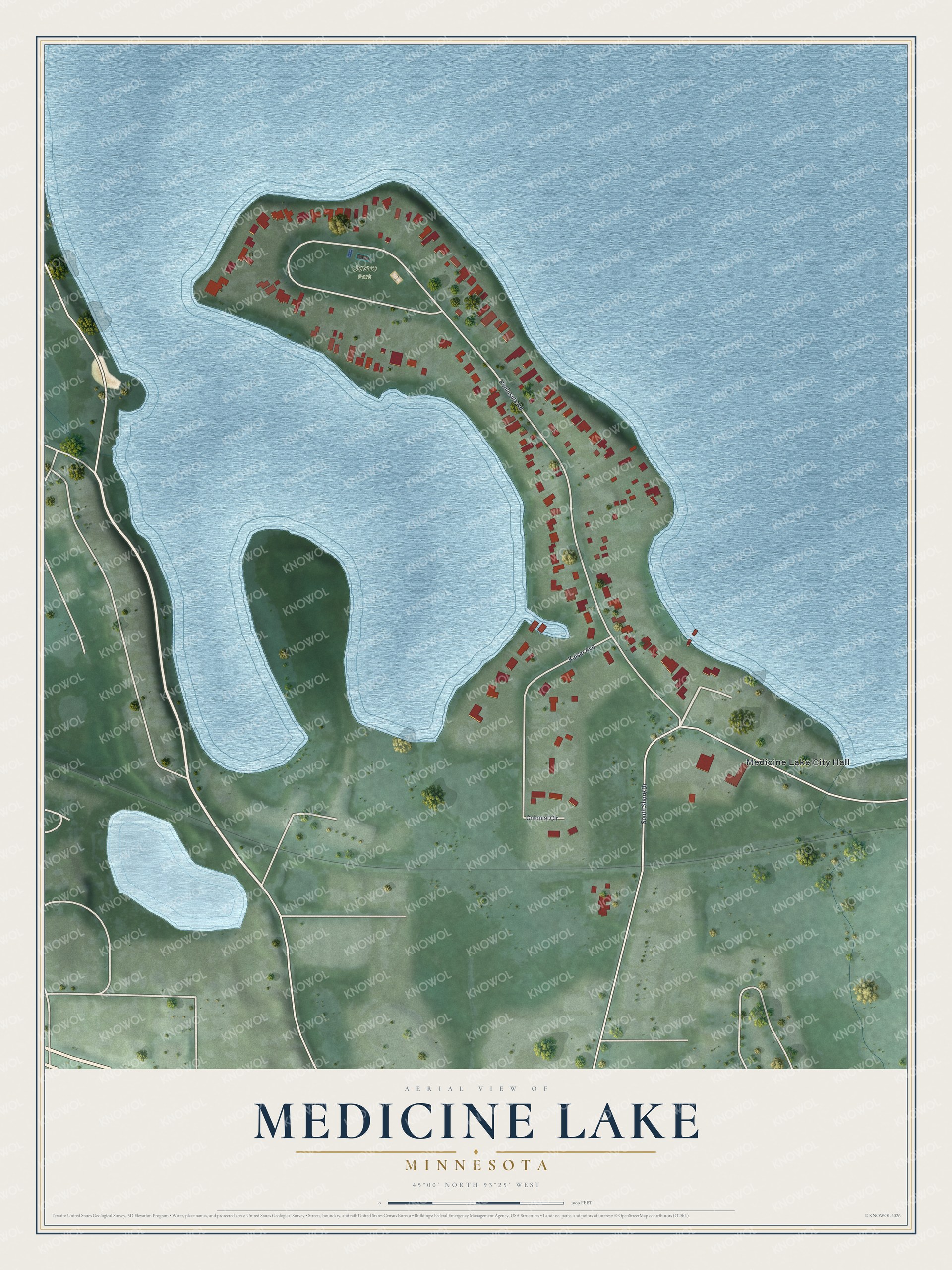 Watermarked full-map preview of Medicine Lake, Minnesota