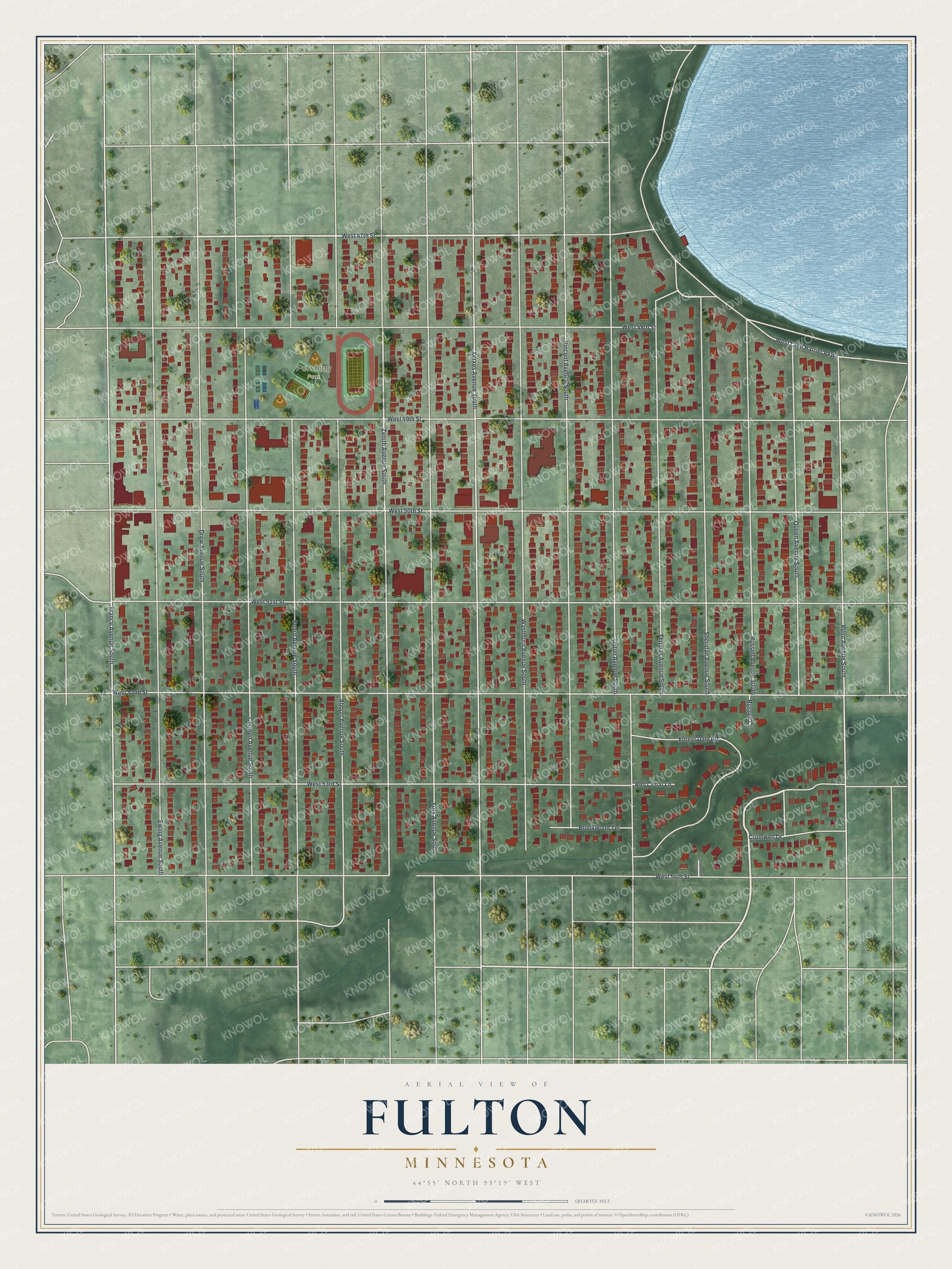 Watermarked full-map preview of Fulton, Minnesota