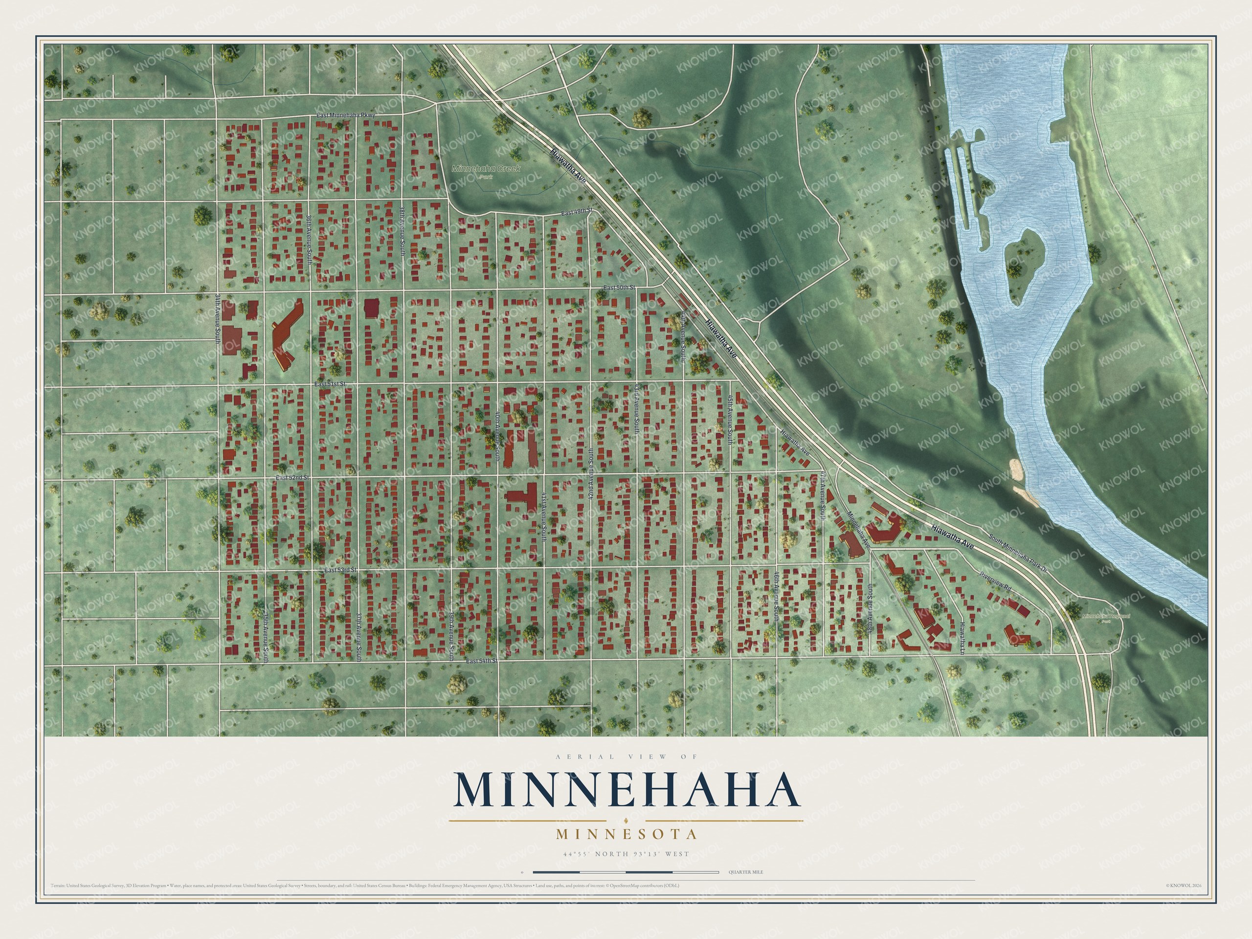 Watermarked full-map preview of Minnehaha, Minnesota
