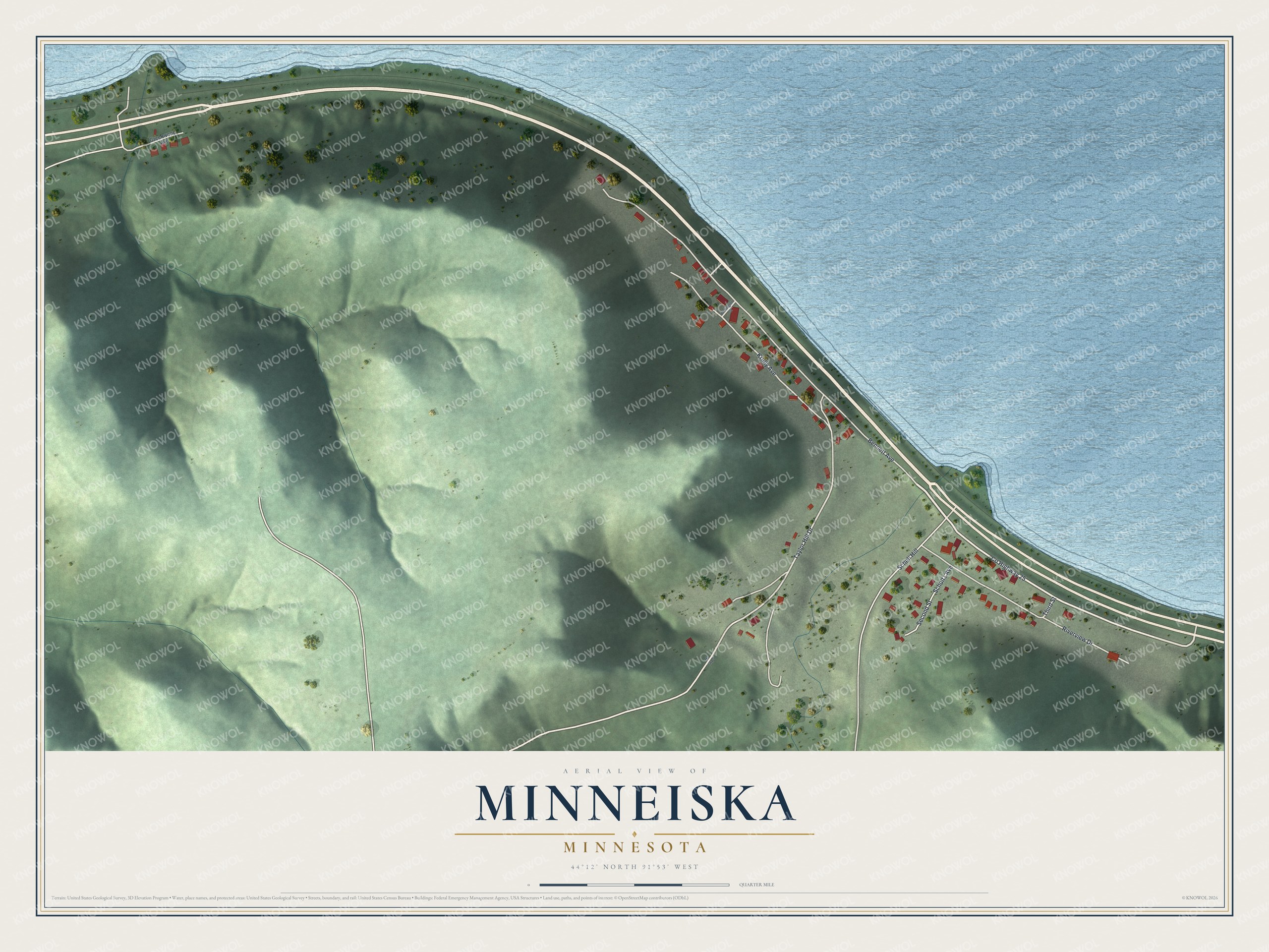 Watermarked full-map preview of Minneiska, Minnesota