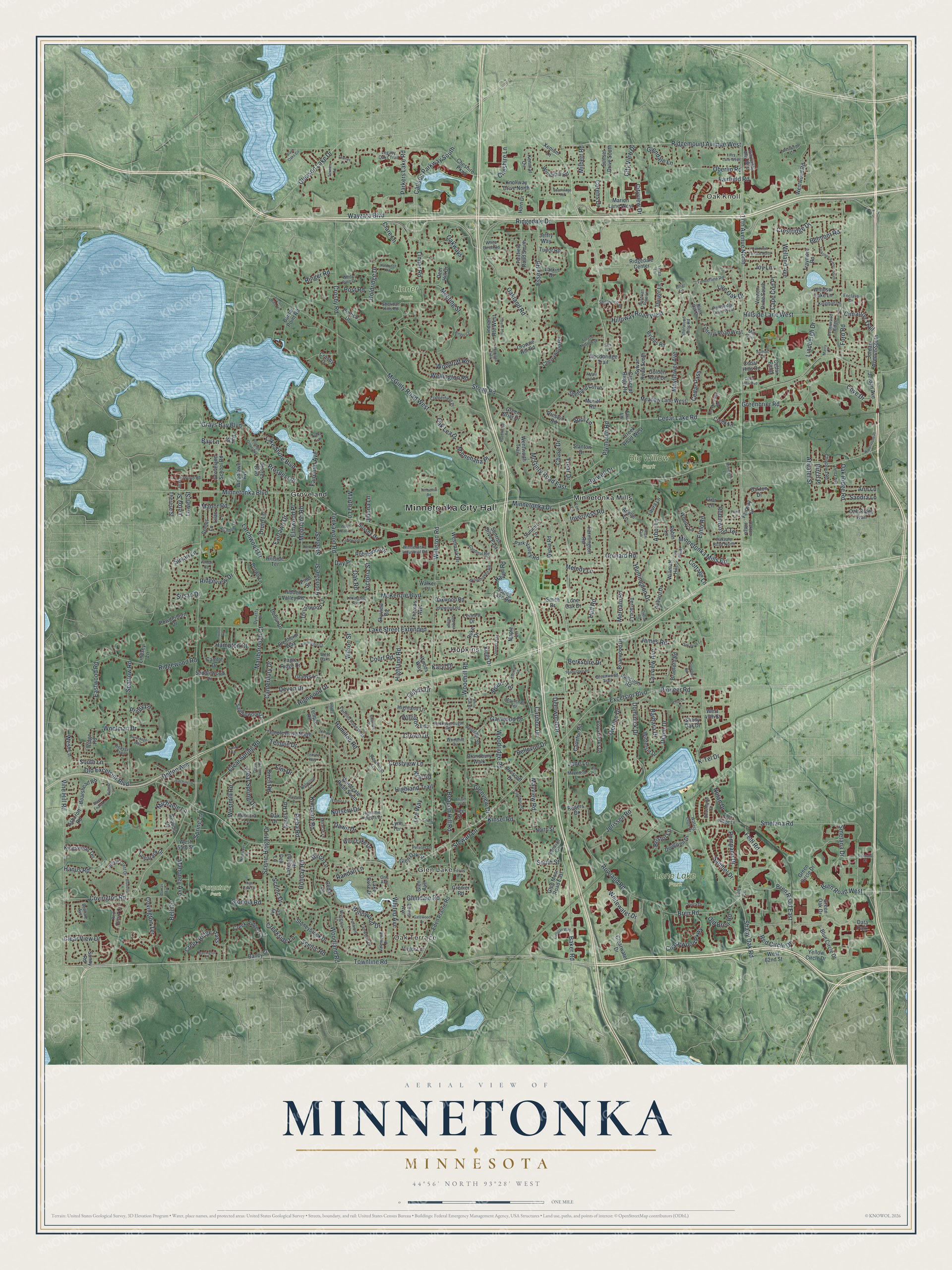 Watermarked full-map preview of Minnetonka, Minnesota