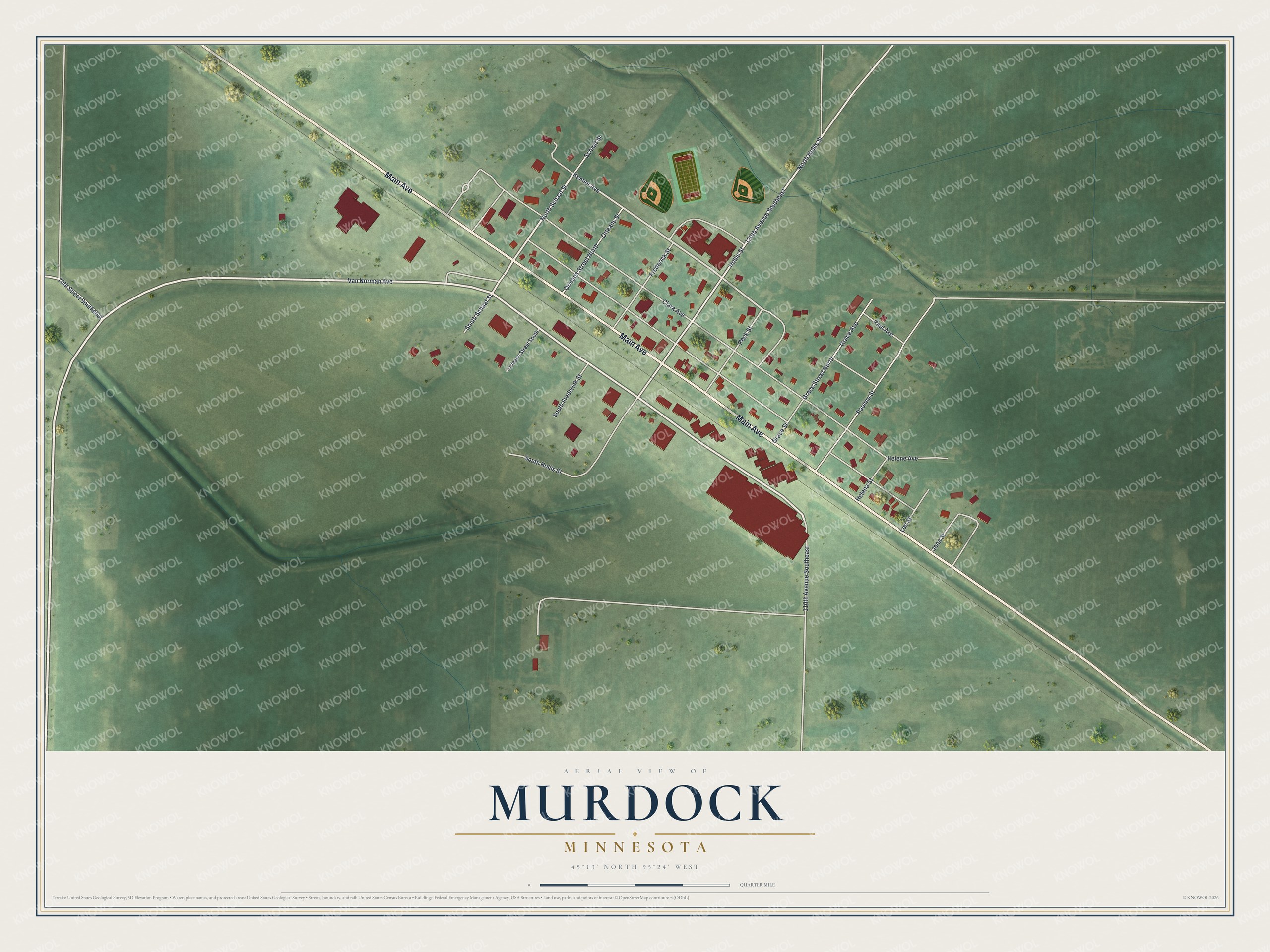 Watermarked full-map preview of Murdock, Minnesota