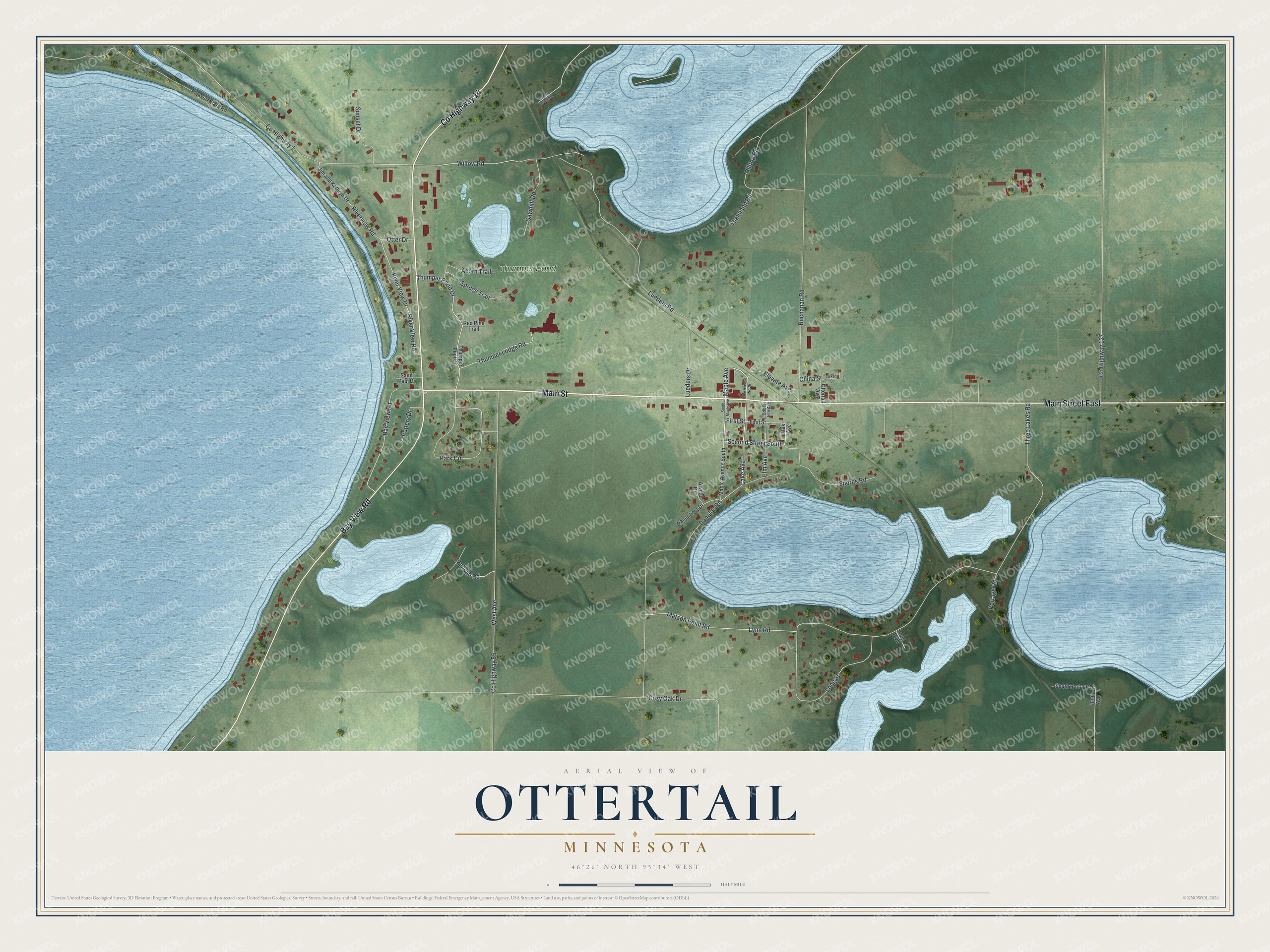 Watermarked full-map preview of Ottertail, Minnesota