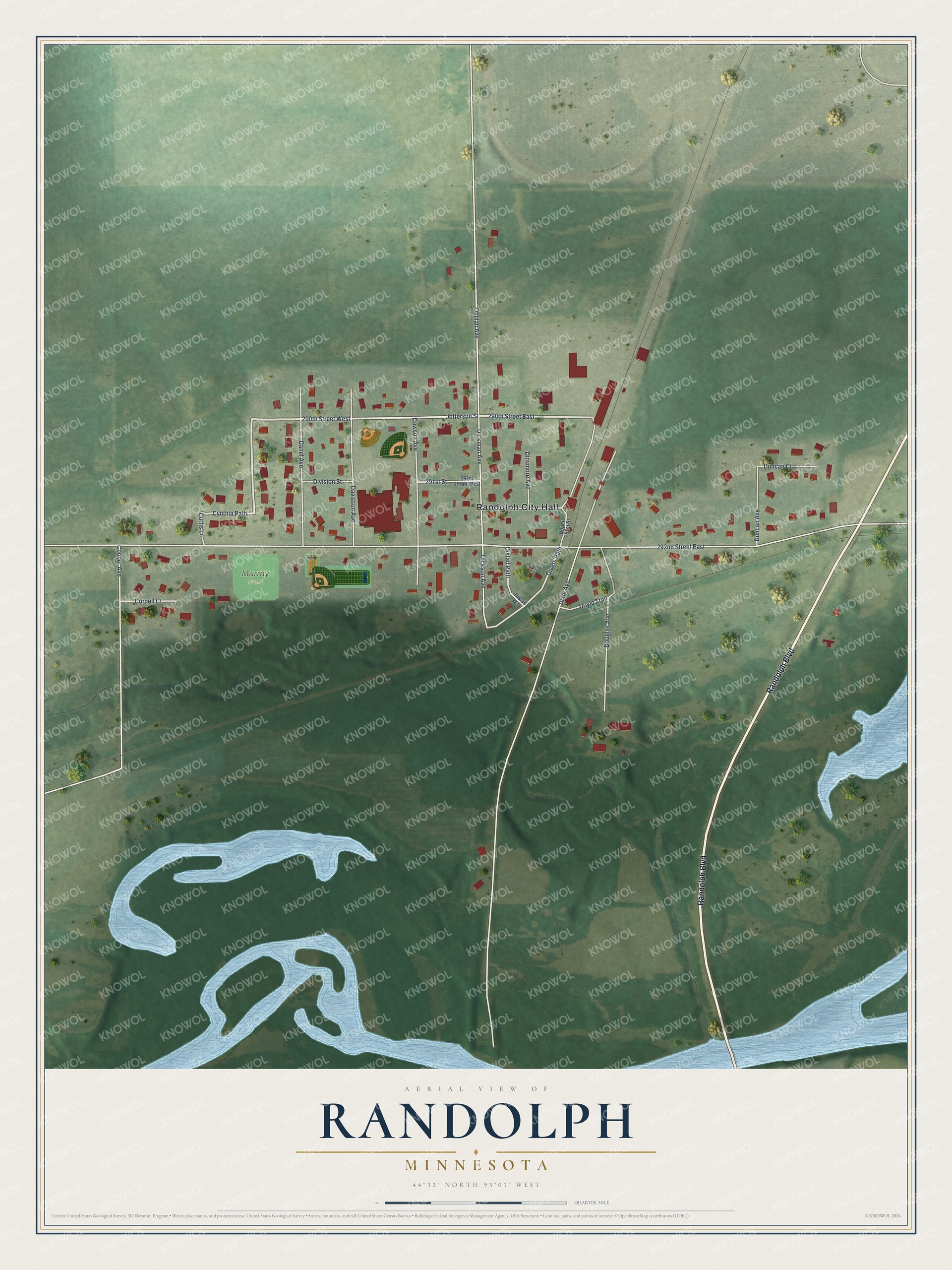 Watermarked full-map preview of Randolph, Minnesota