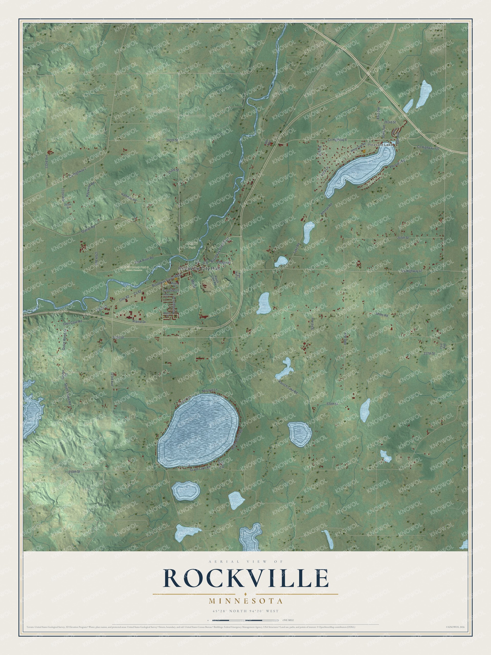 Watermarked full-map preview of Rockville, Minnesota