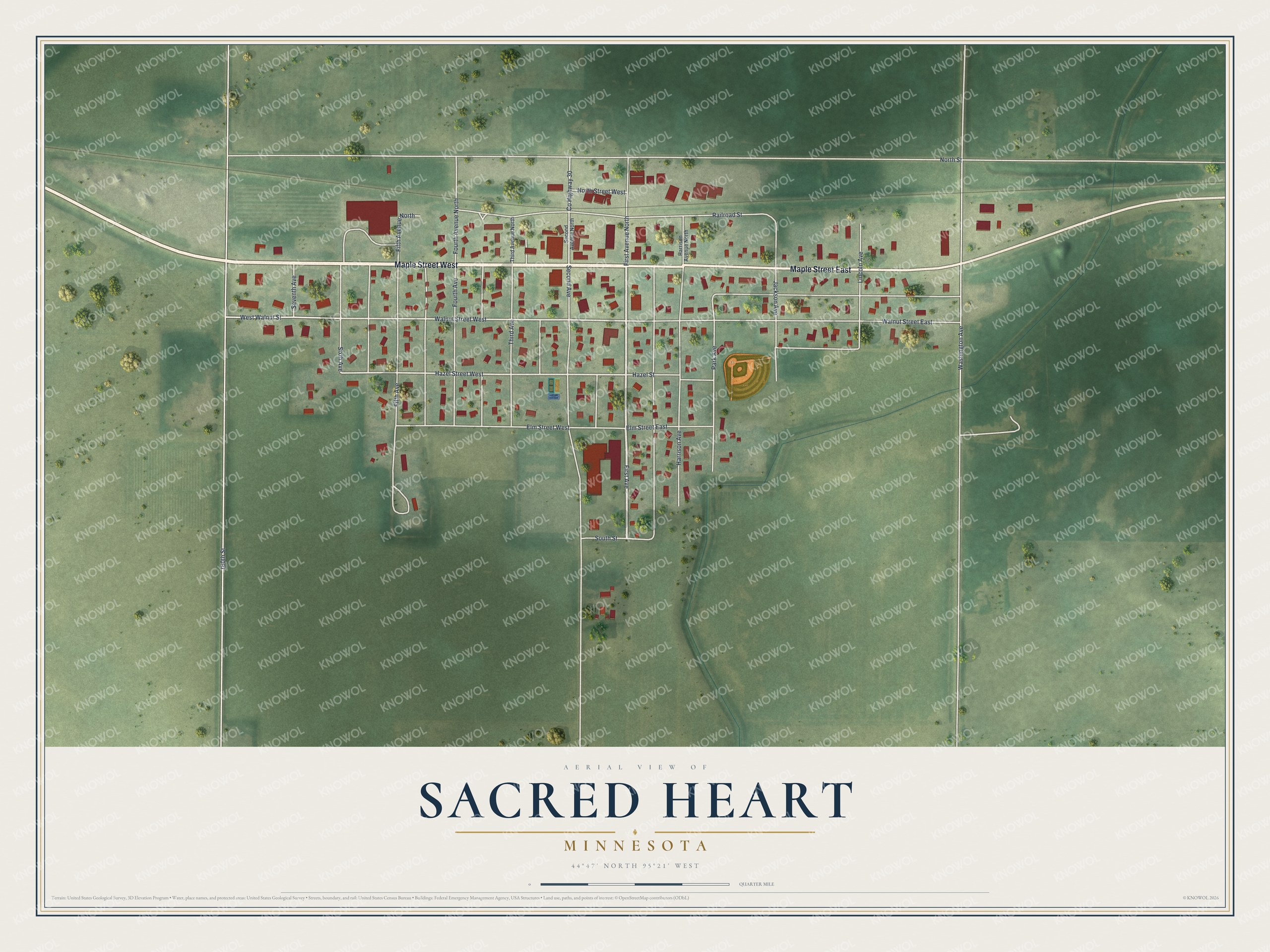 Watermarked full-map preview of Sacred Heart, Minnesota