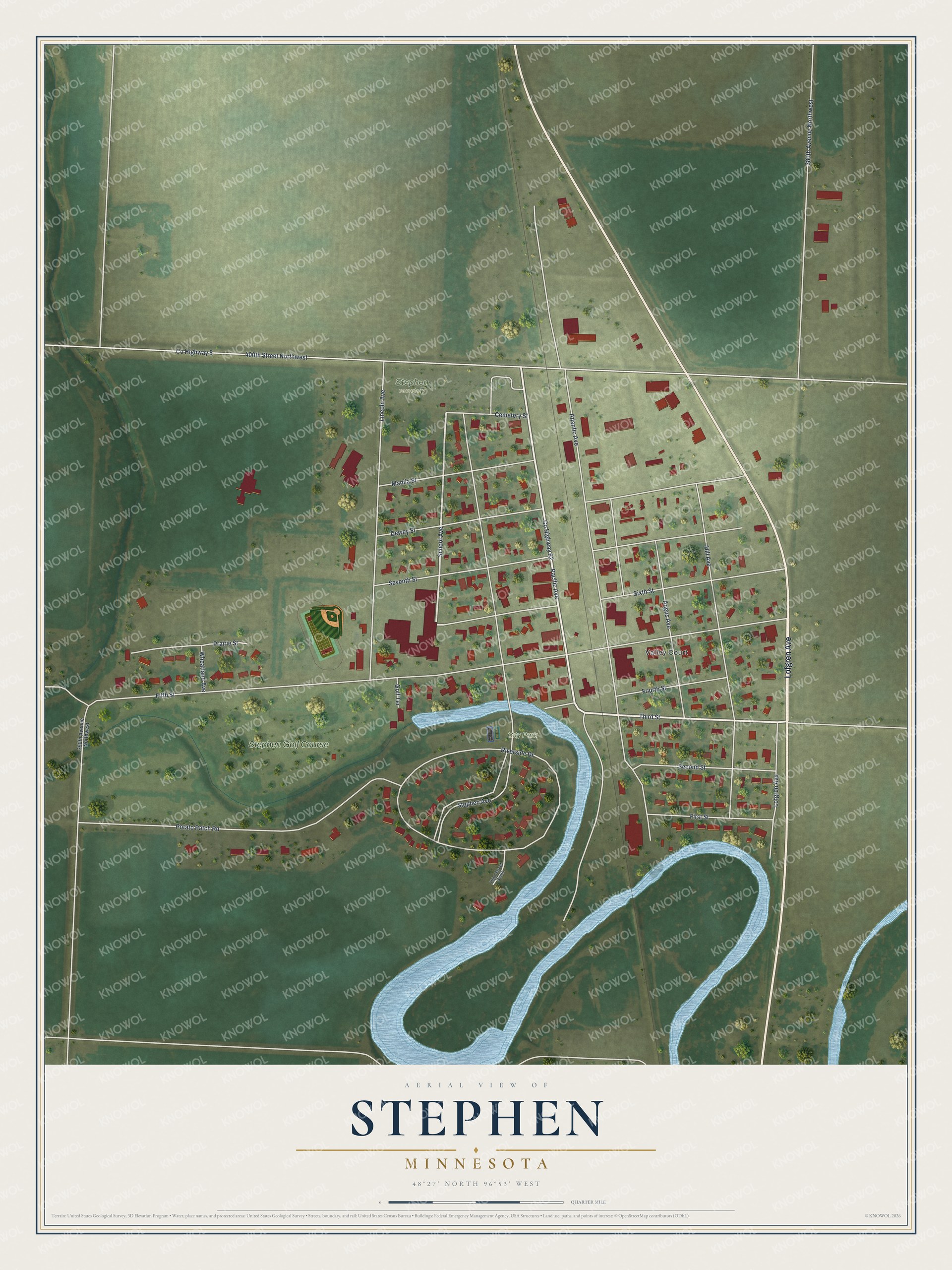 Watermarked full-map preview of Stephen, Minnesota