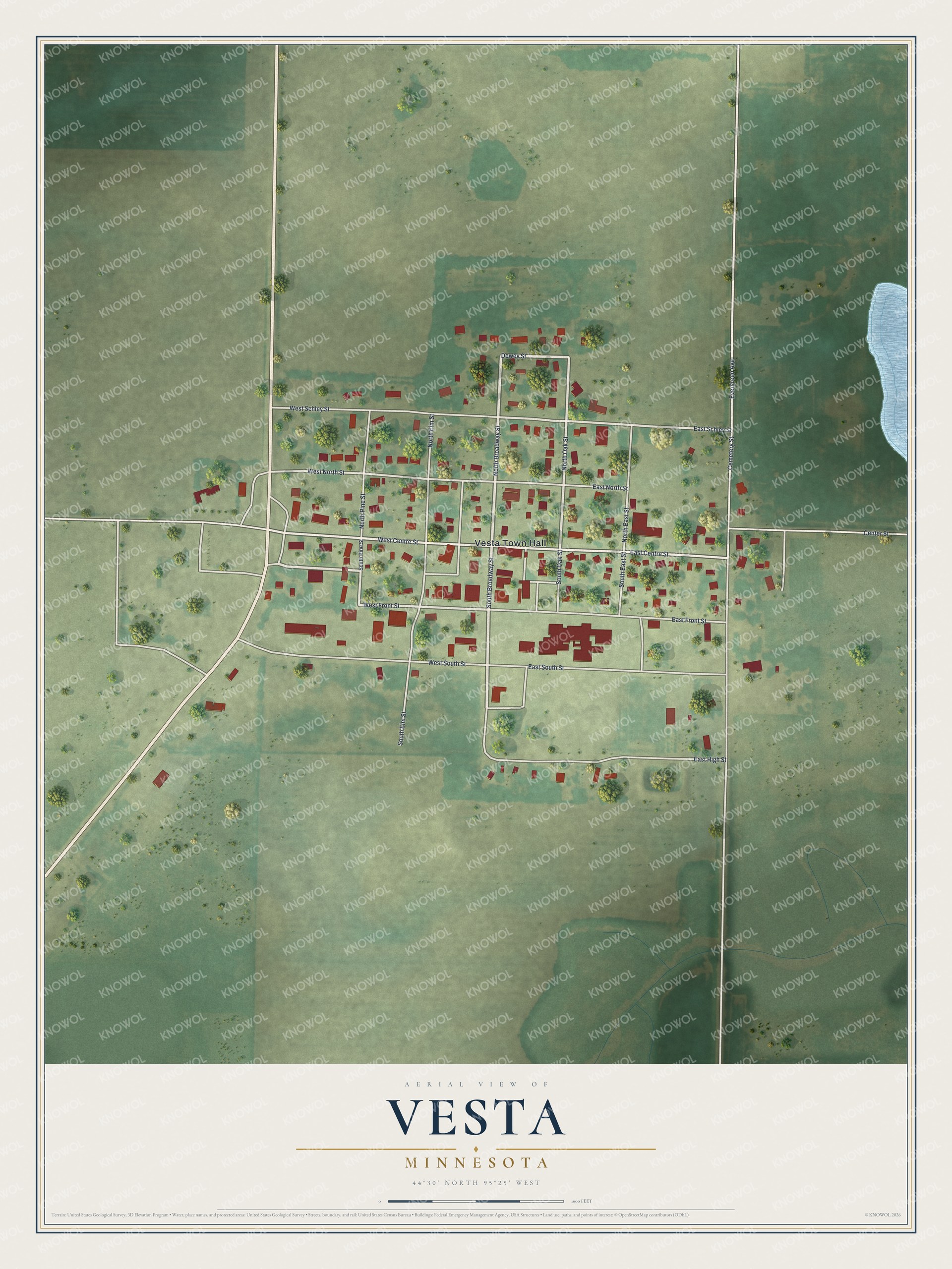 Watermarked full-map preview of Vesta, Minnesota