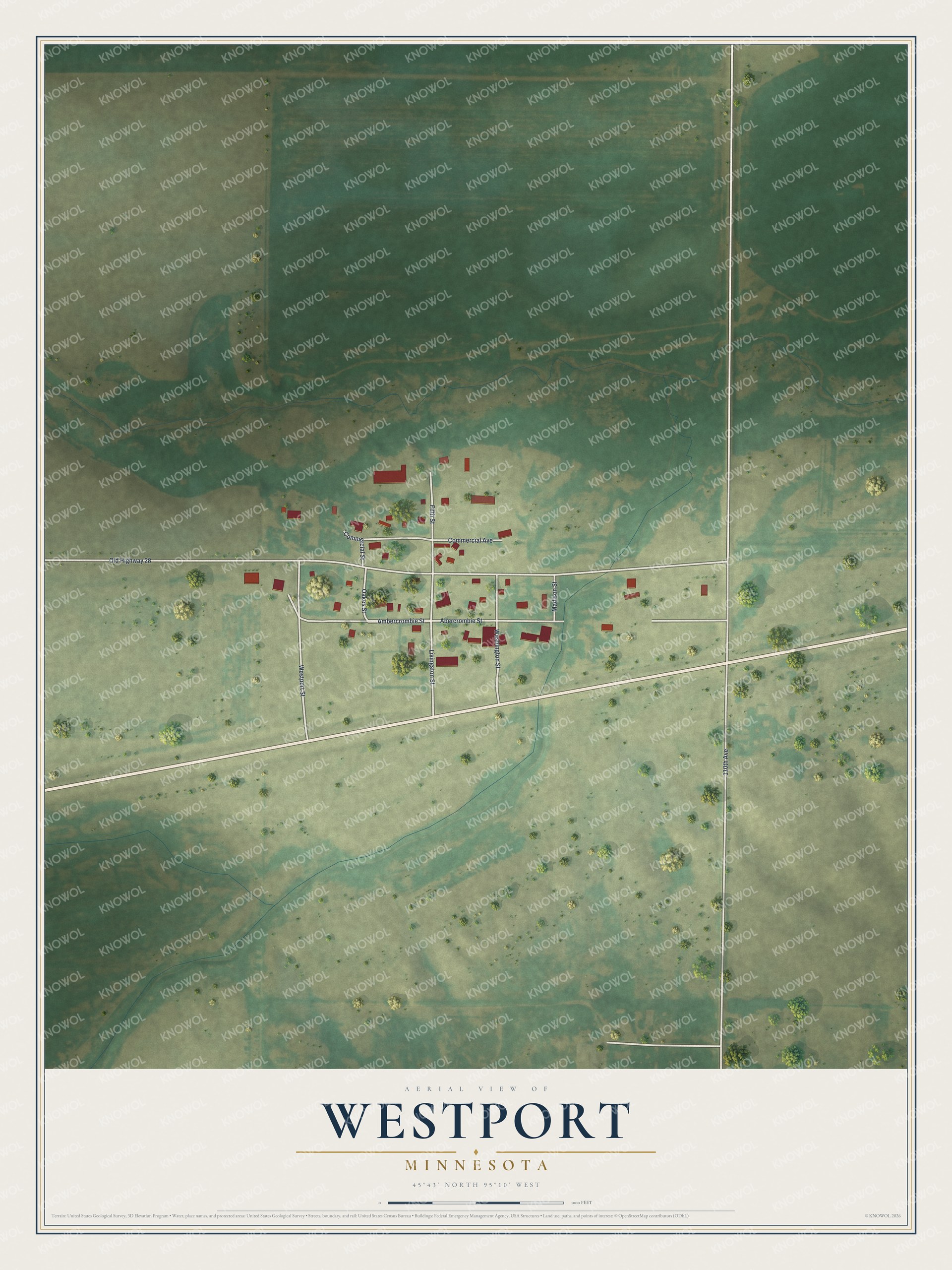 Watermarked full-map preview of Westport, Minnesota