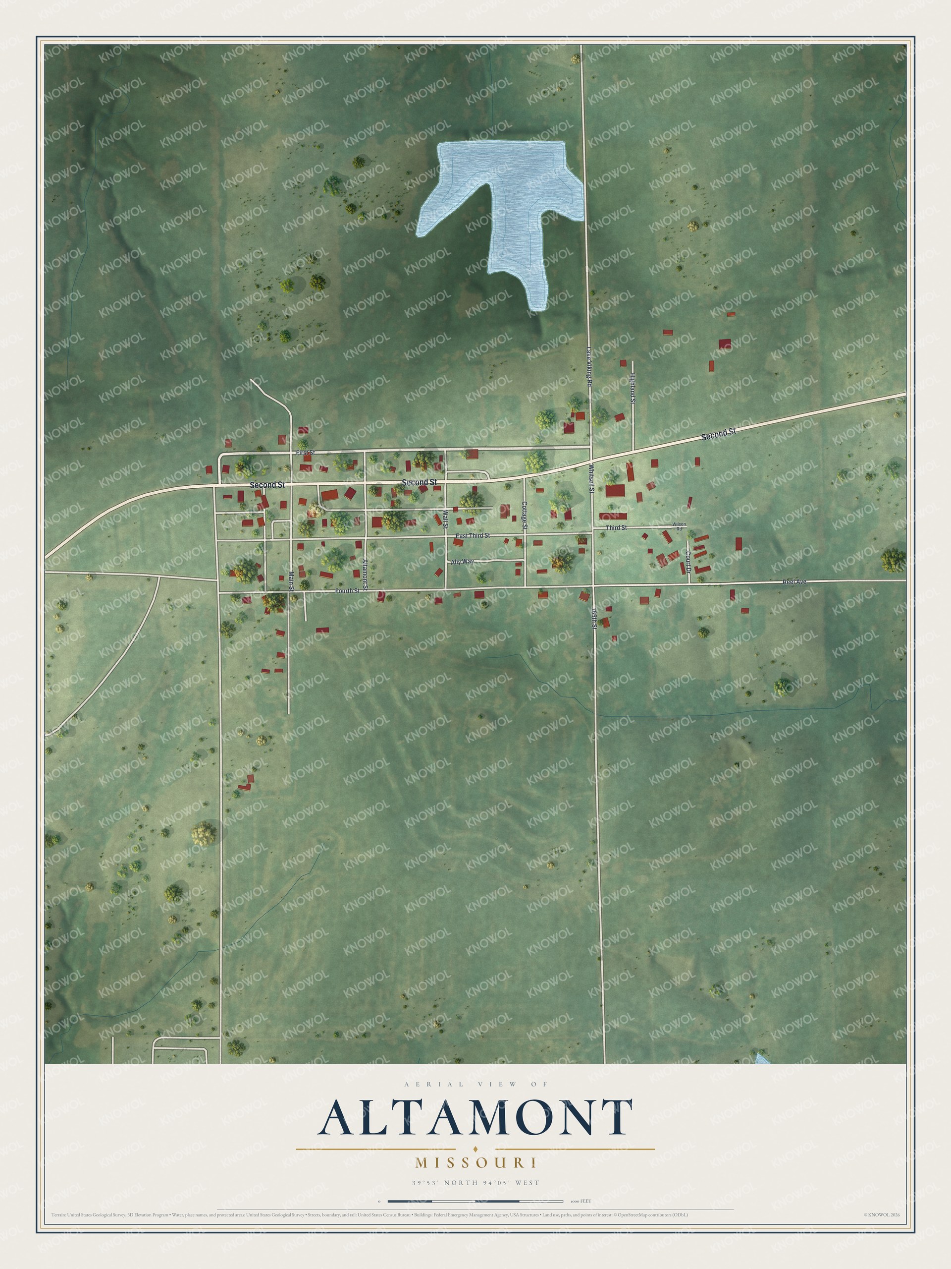 Watermarked full-map preview of Altamont, Missouri
