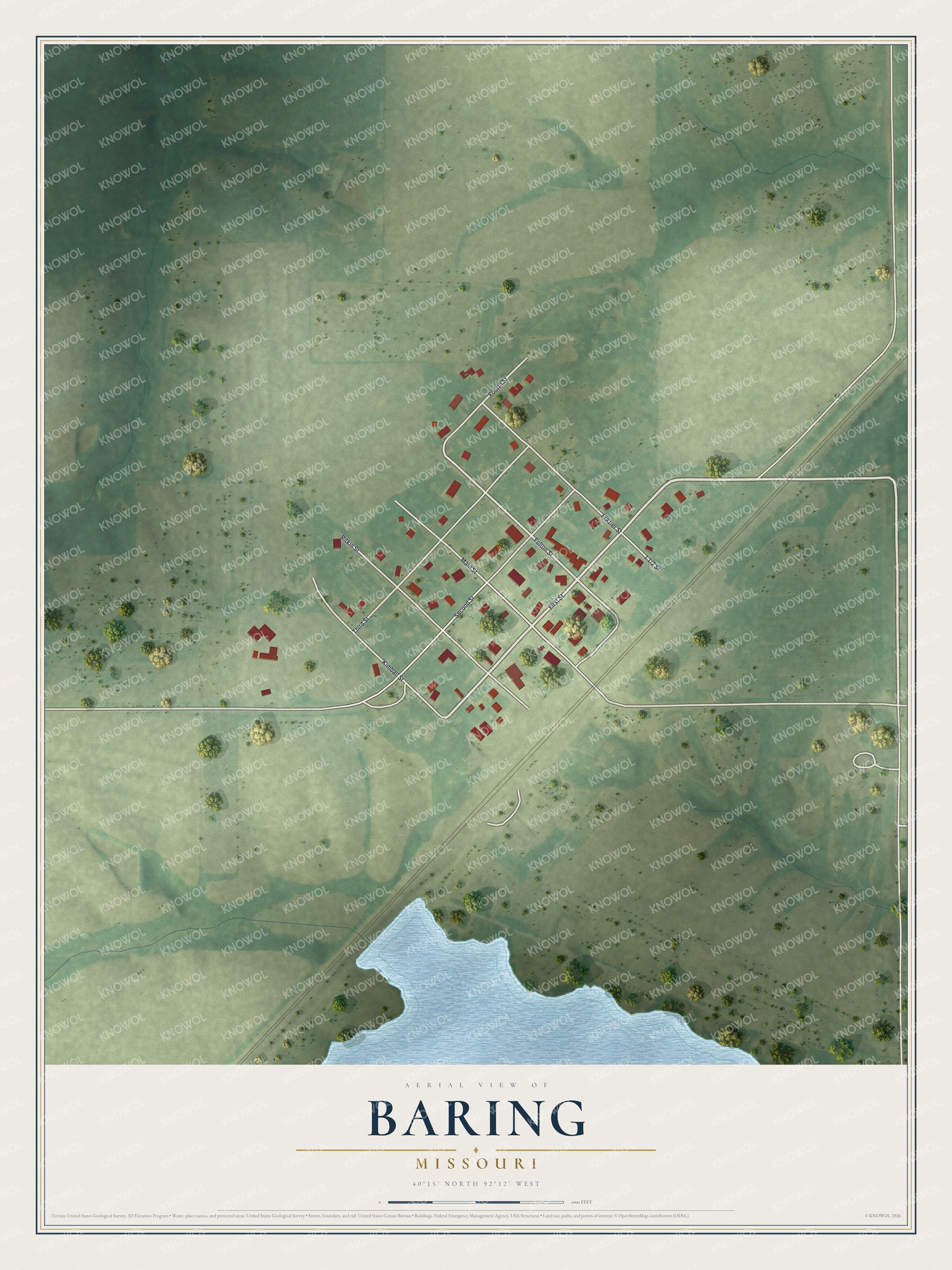 Watermarked full-map preview of Baring, Missouri