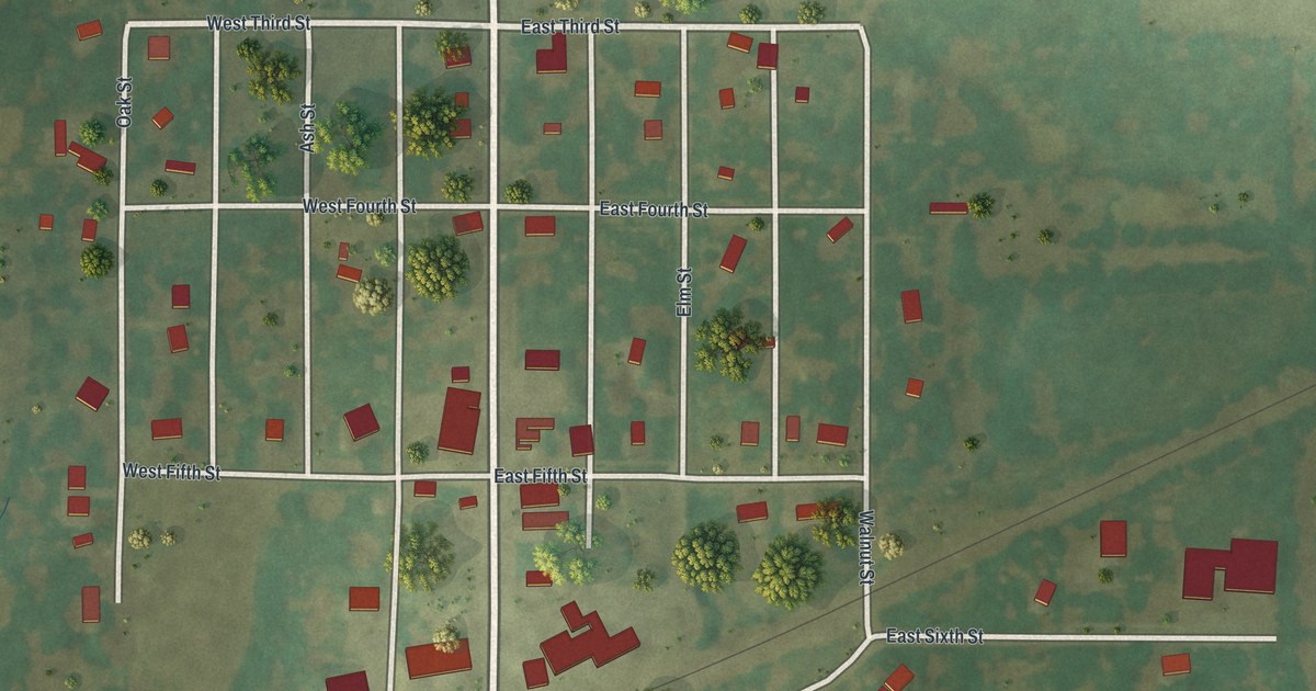 Map of Cowgill, Missouri in 2026