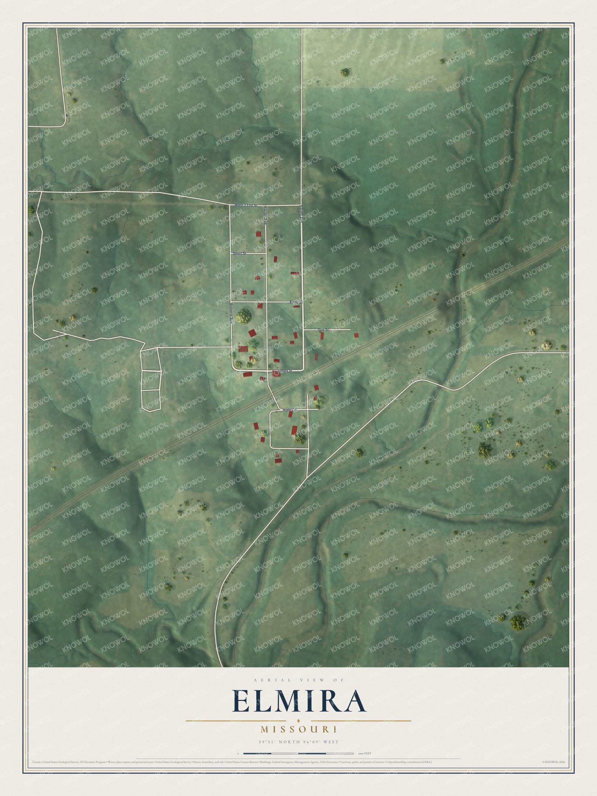 Watermarked full-map preview of Elmira, Missouri