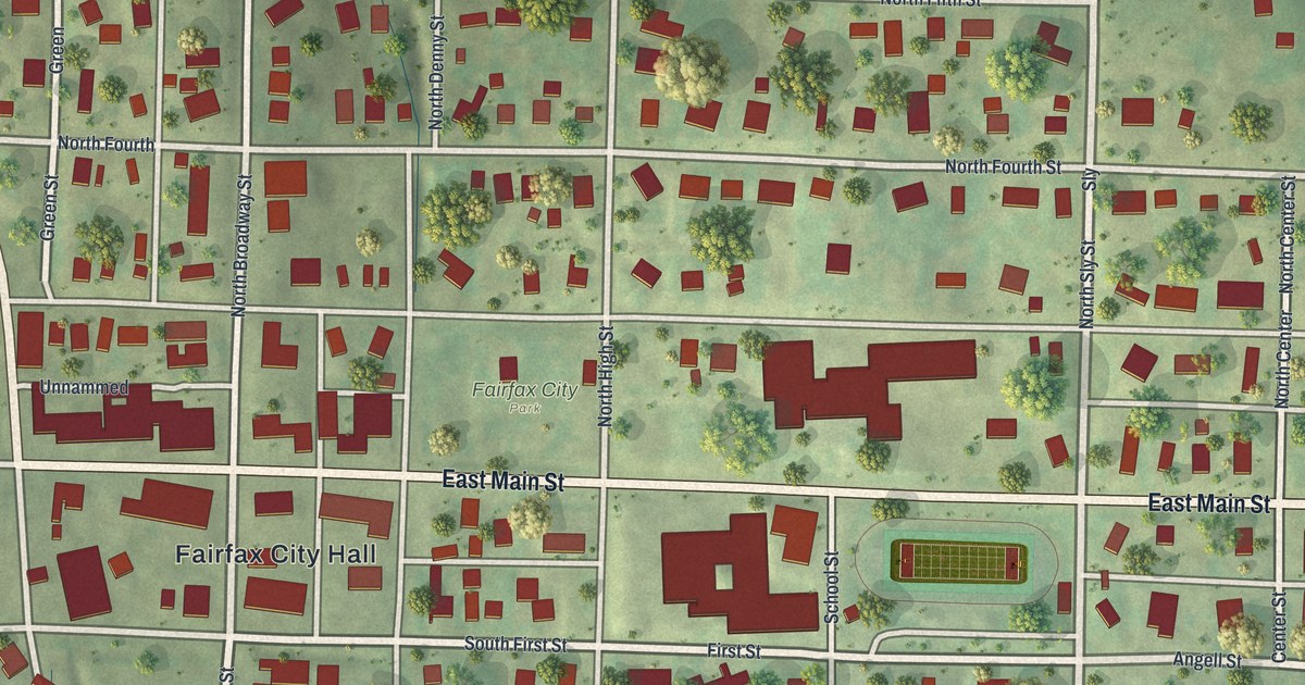 Map of Fairfax, Missouri in 2026